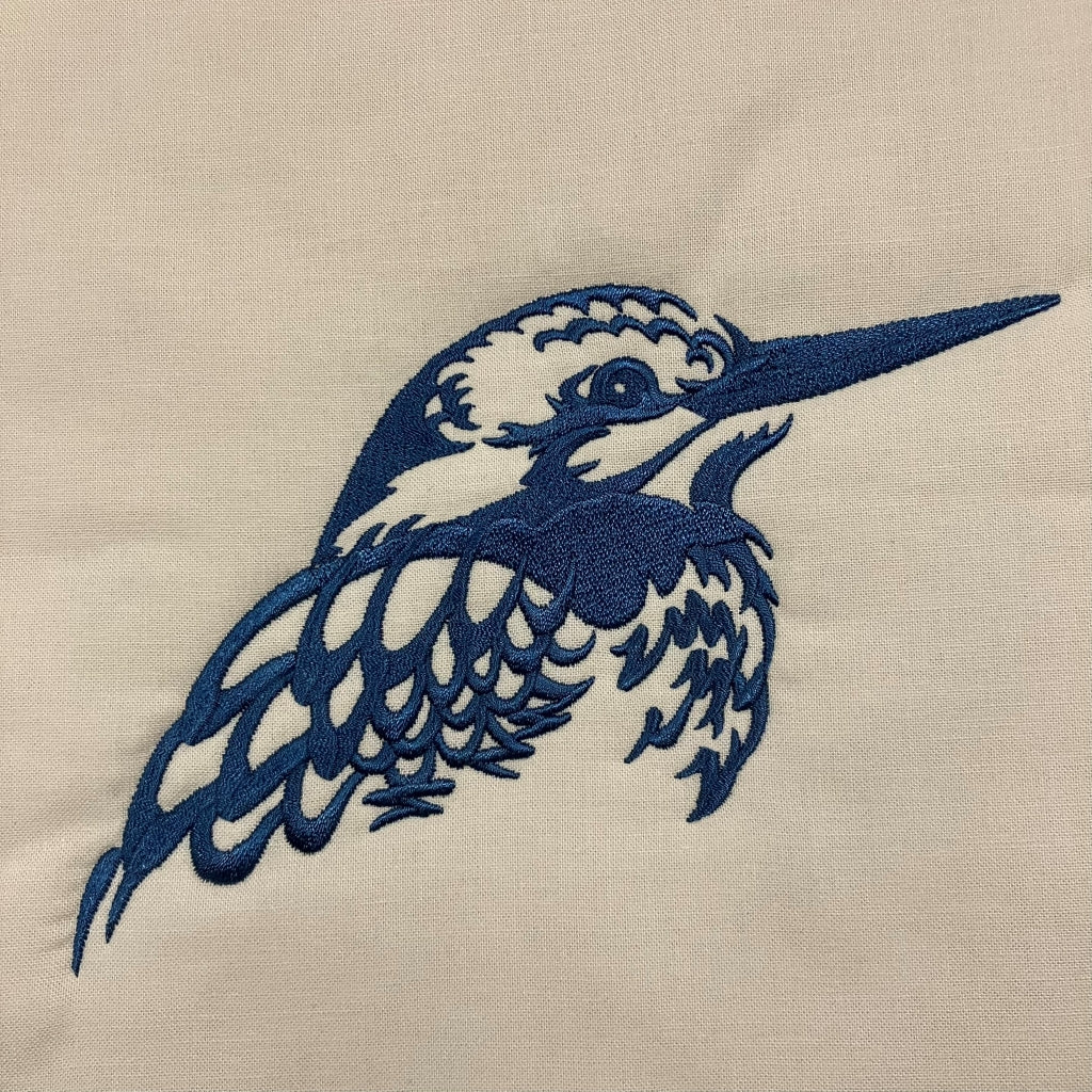 handmade Australian native quilted - kingfisher & penguin