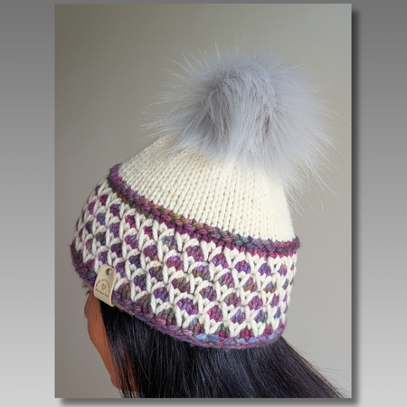 Malabrigo Chunky, Merino Wool, Diamonds Beanie