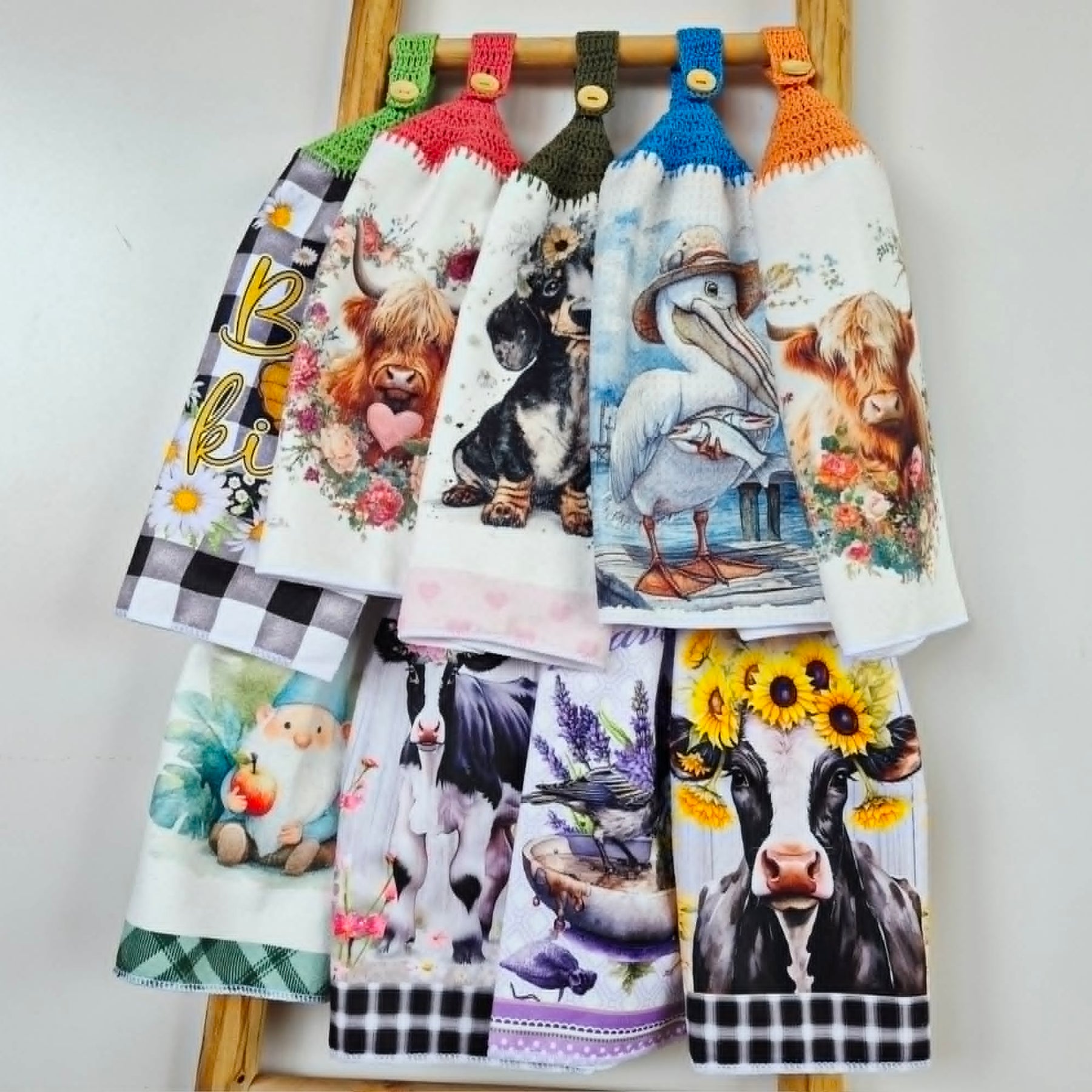 Kitchen Hand Towel | Hanging | Polyester Microfibre | SINGLE LAYER | 9 Styles - 19 - 27