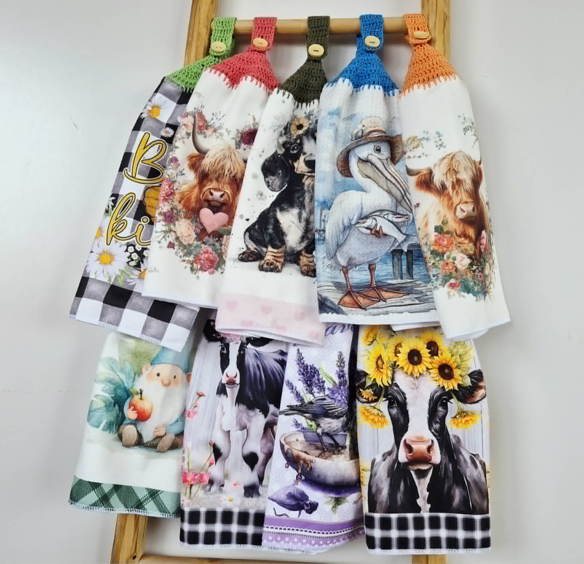 Kitchen Hand Towel | Hanging | Polyester Microfibre | SINGLE LAYER | 9 Styles - 19 - 27
