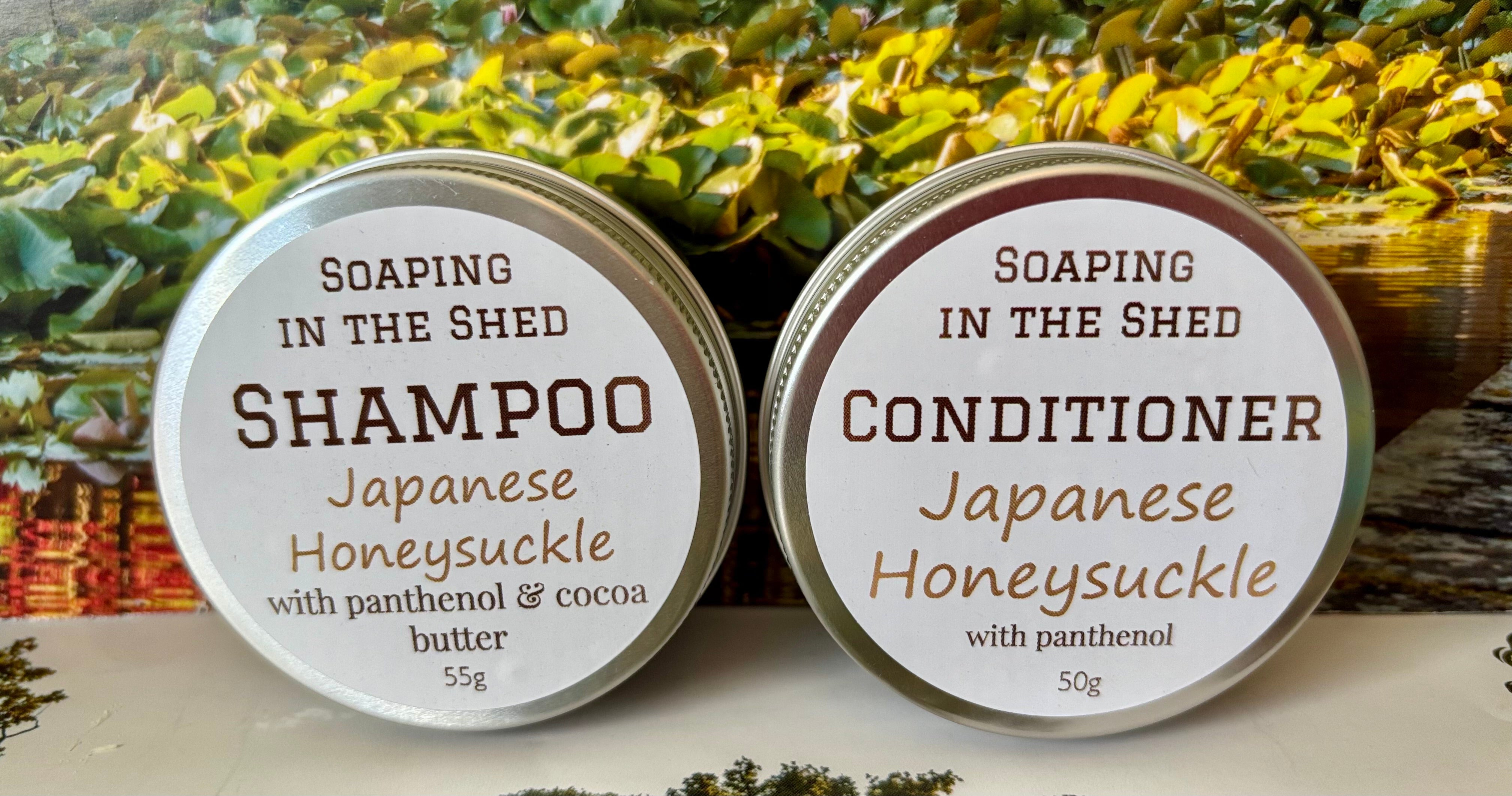 Japanese Honeysuckle Shampoo Bar and Conditioner Bar Twin Pack