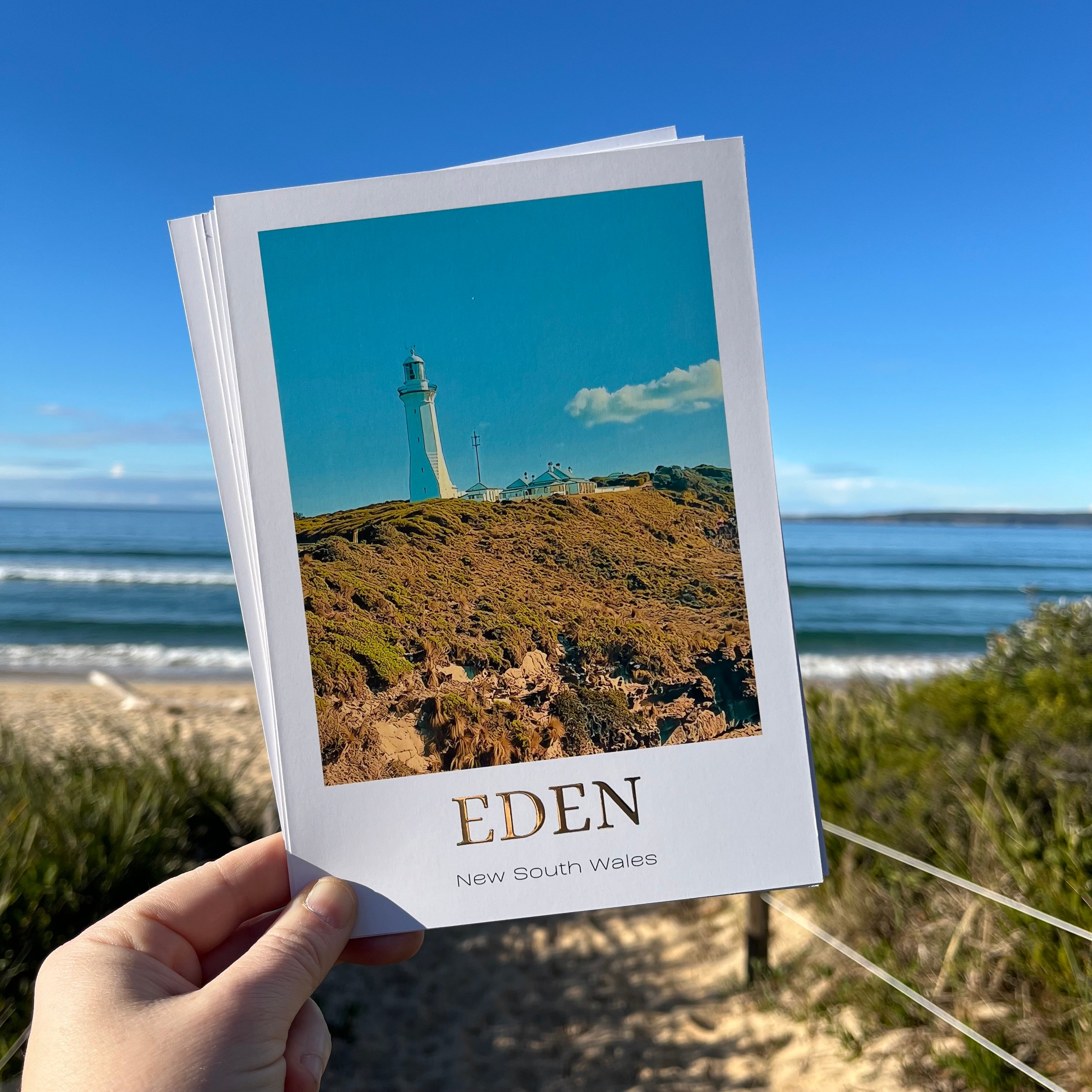 Sapphire Coast Gold Foil Location Prints