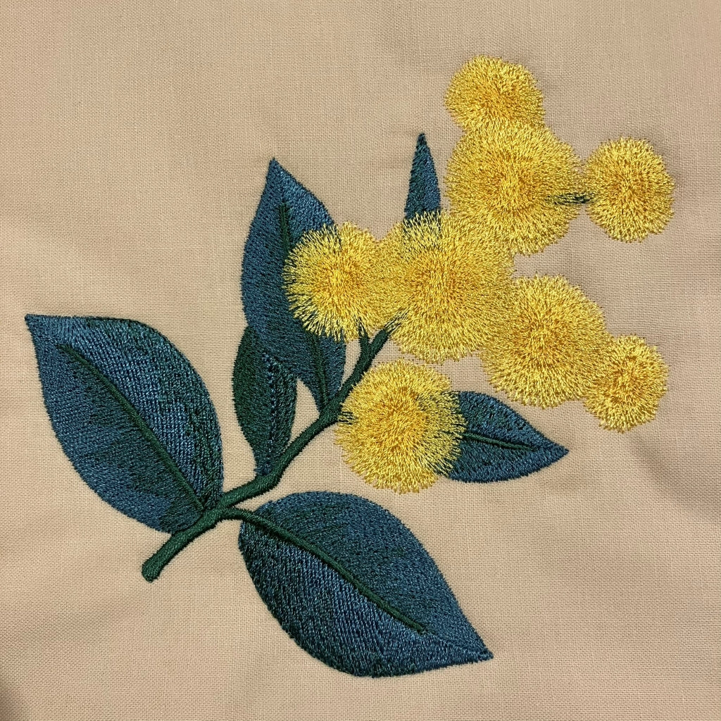 handmade Australian native quilted - wattle