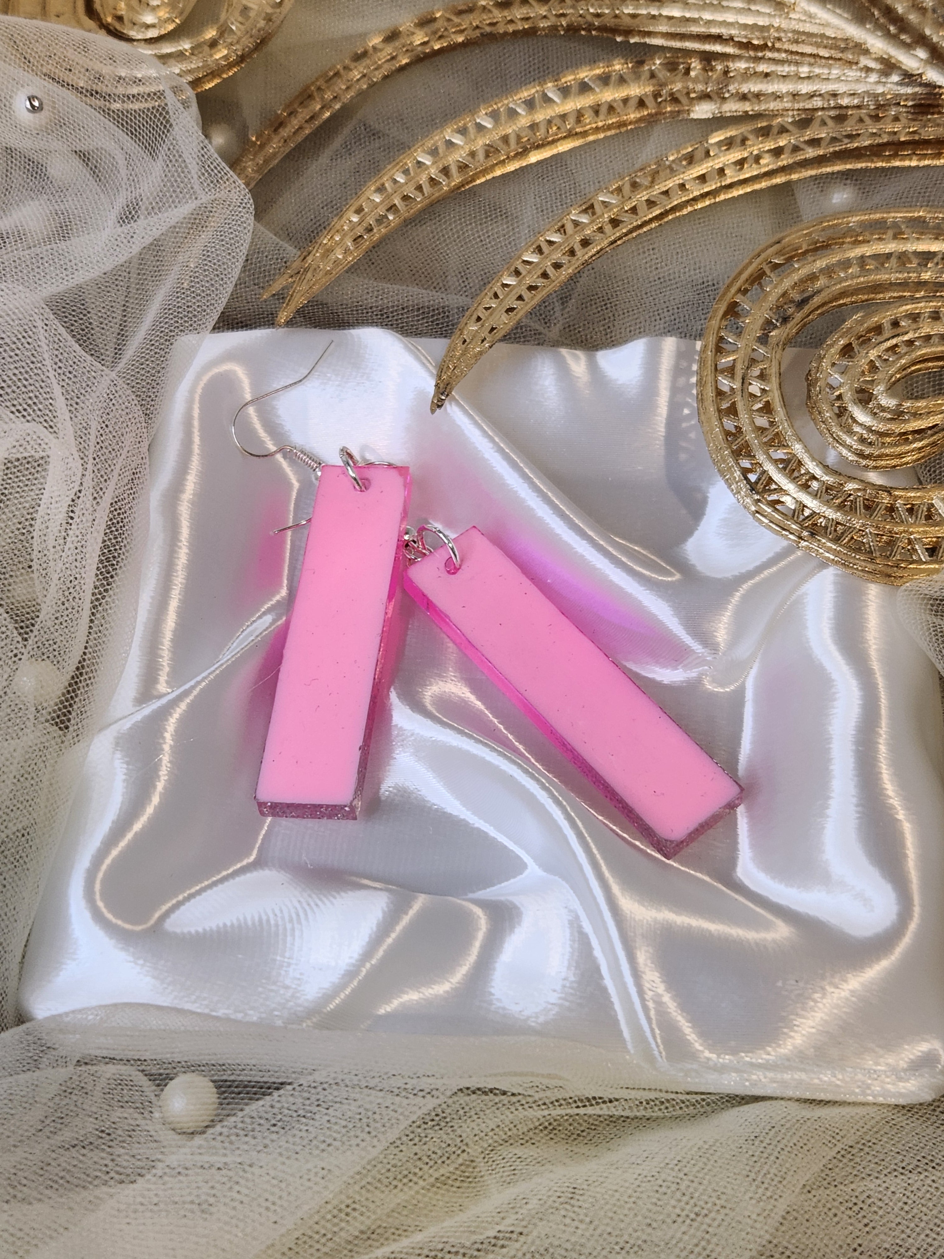 Drop earrings with a little sparkle