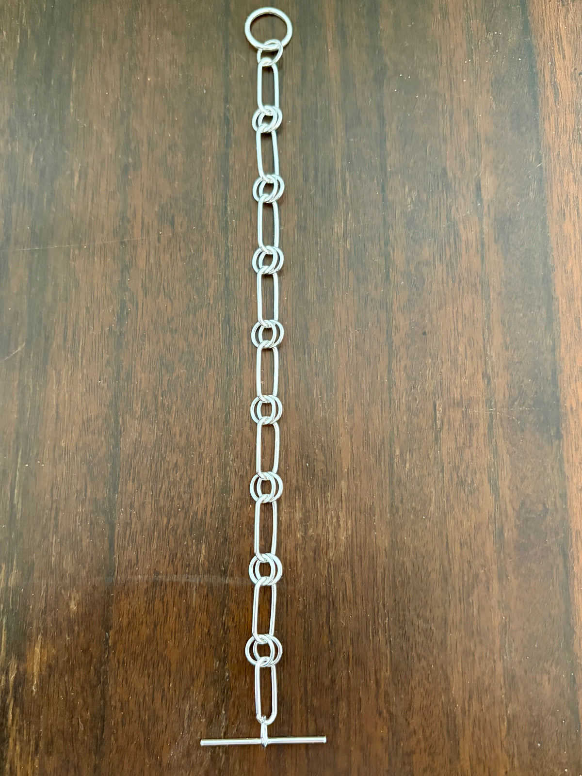 Double Loop Sterling Silver Bracelet