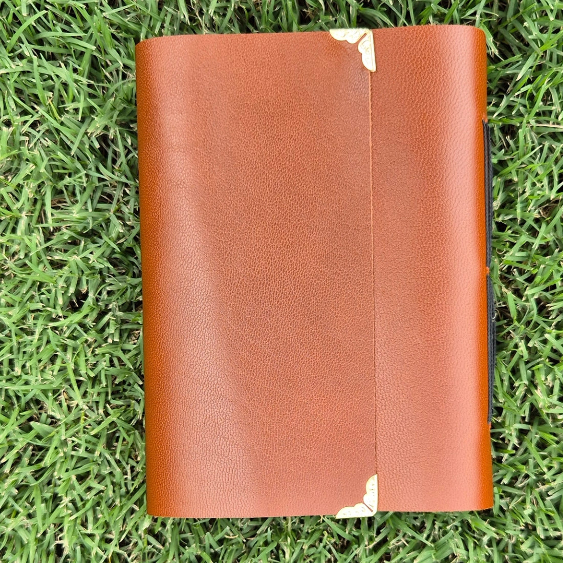 Handmade Tan Leather Journal with 5 Signatures