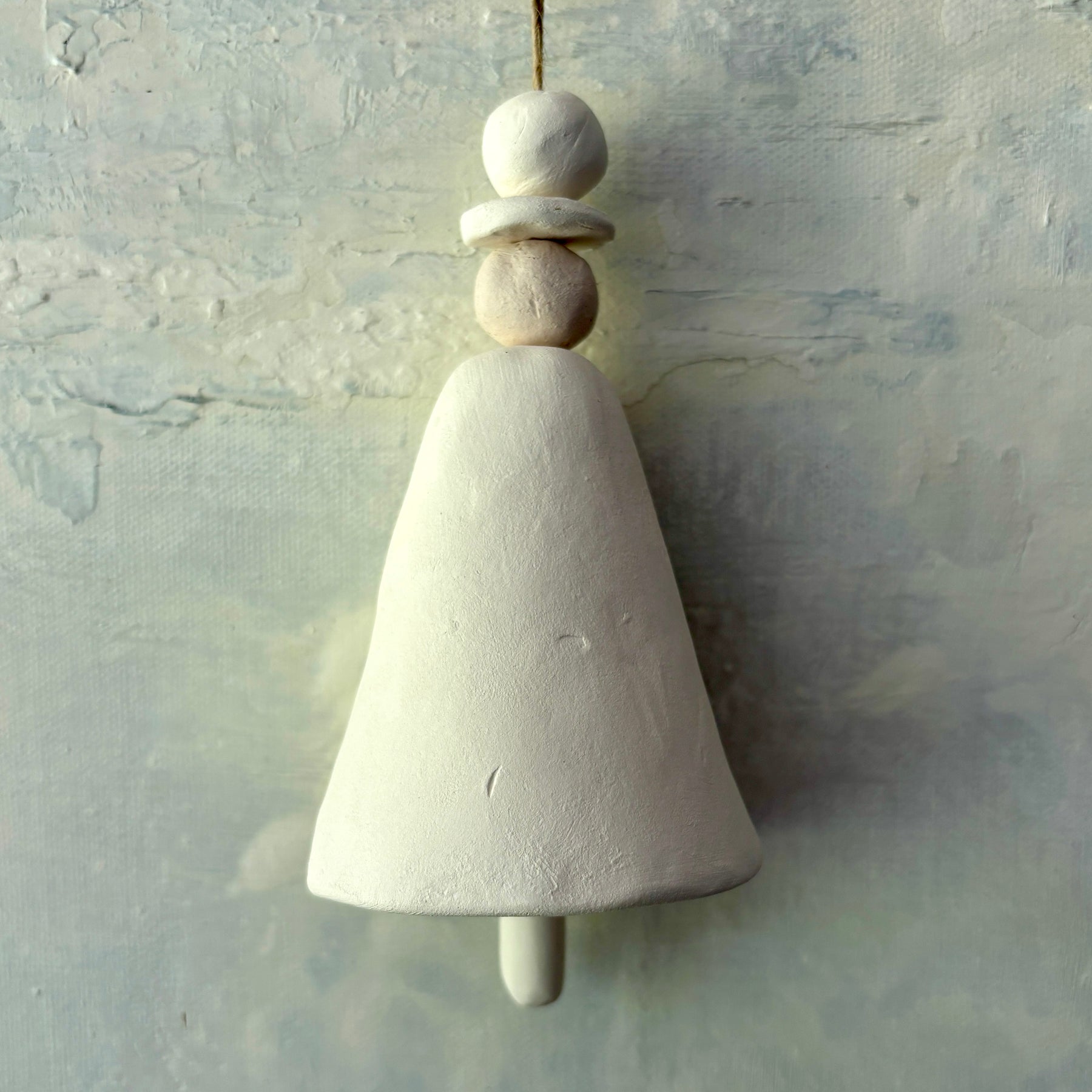 Ceramic Bell - Rustic & Natural - White Clay