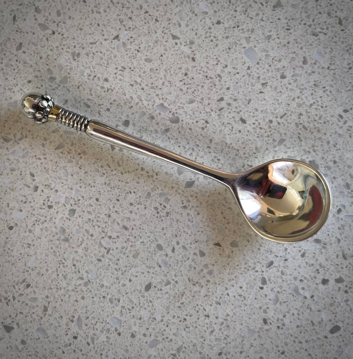 Cute sterling silver salt spoon