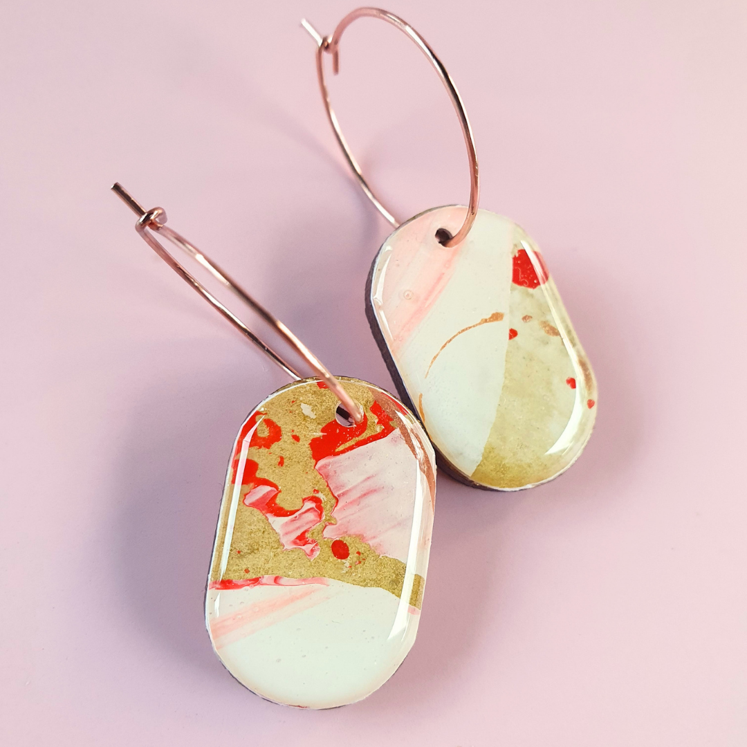 The Ember Collection | Art Earrings | Medium & Large Dangles | Pendant Necklace