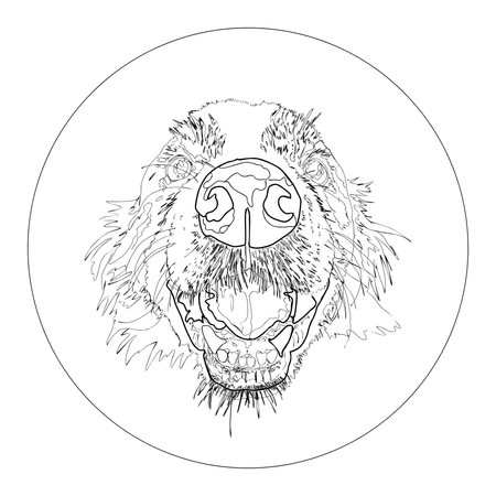 Custom design pet portrait for you to embroider at home