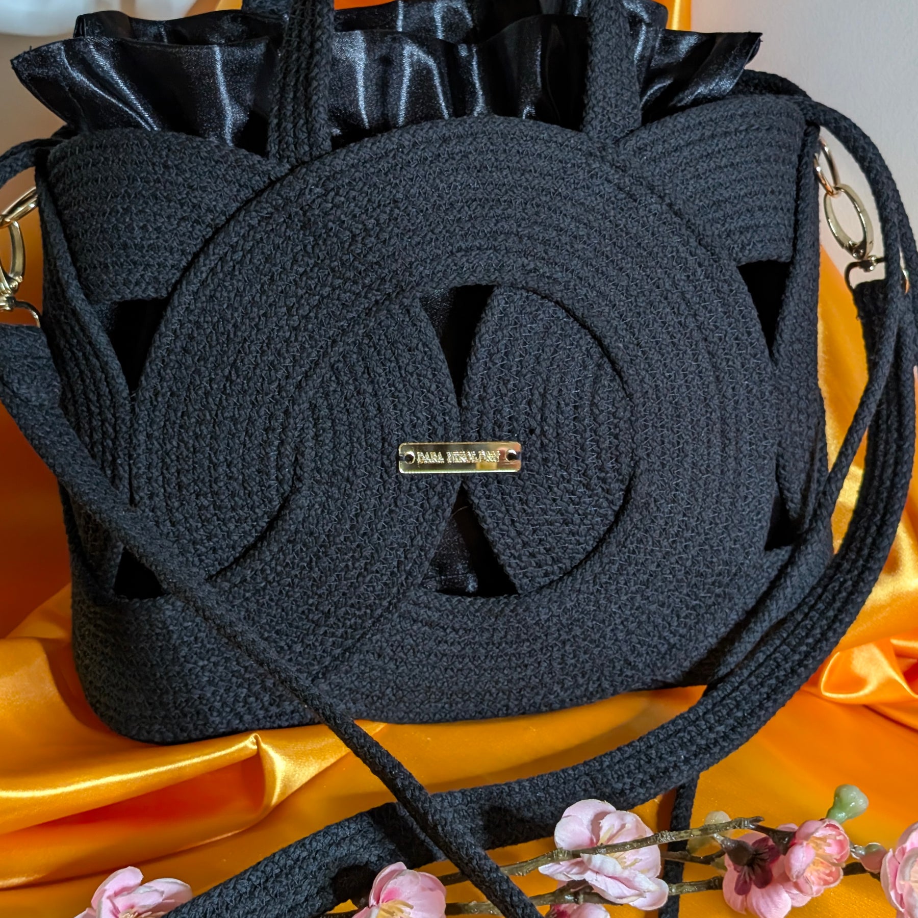 Scarlet Handmade Cotton Cord Statement Bag