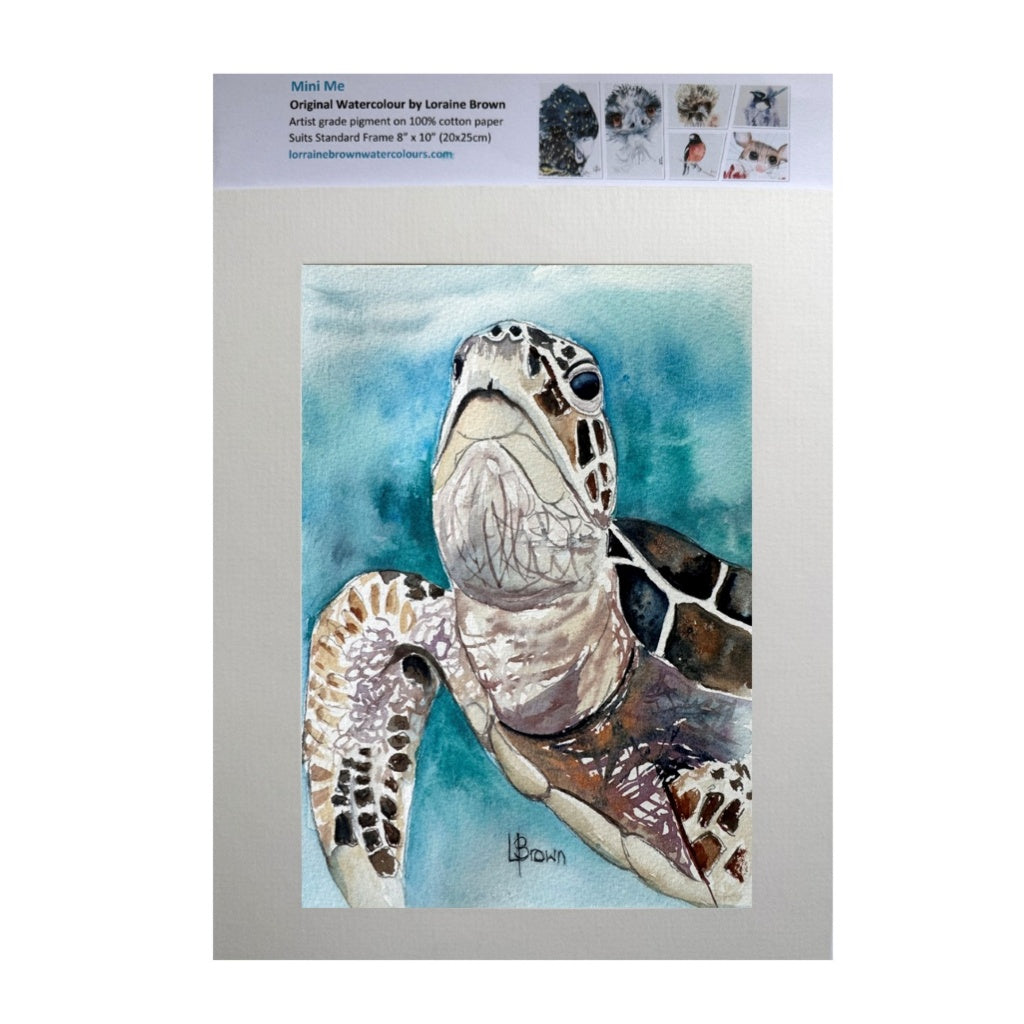 Mini Me #203 Turtle Original Watercolour Painting