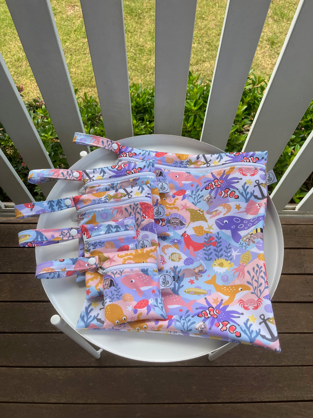 PRE-ORDER Water-resistant wet bags - Underwater Cats Playing Hide and Seek (Ester Muxune)