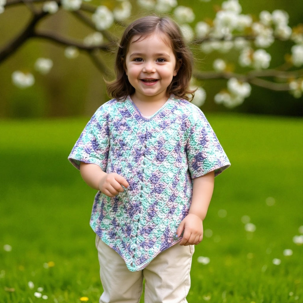 Juliette - Handmade Crochet Toddler Poncho 1-2 years