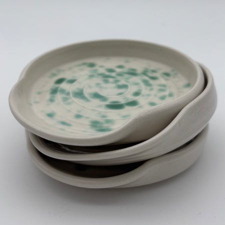 Handmade Ceramic - Spoon Rest - Wheel Thrown - Speckle Glaze Design