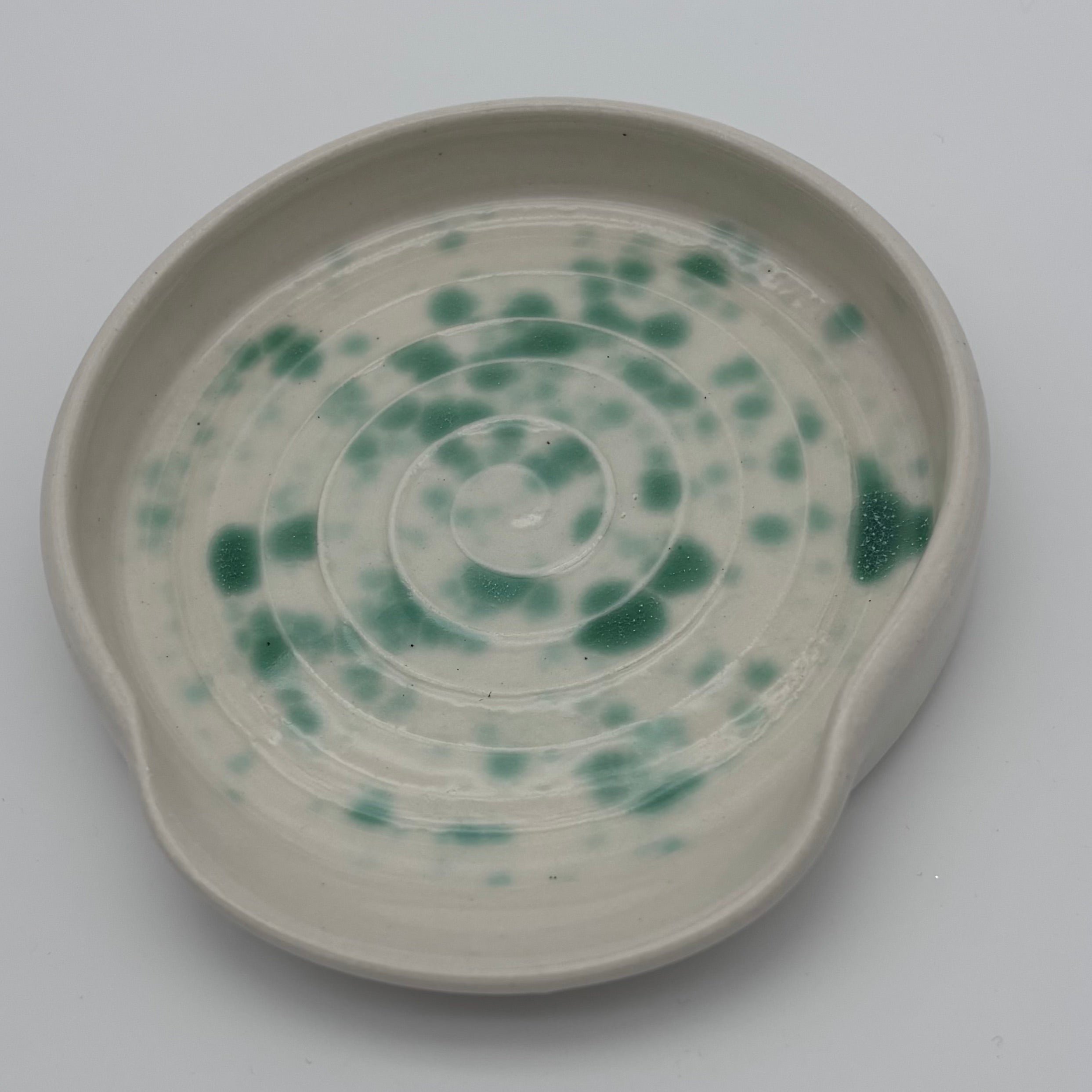 Handmade Ceramic - Spoon Rest - Wheel Thrown - Speckle Glaze Design