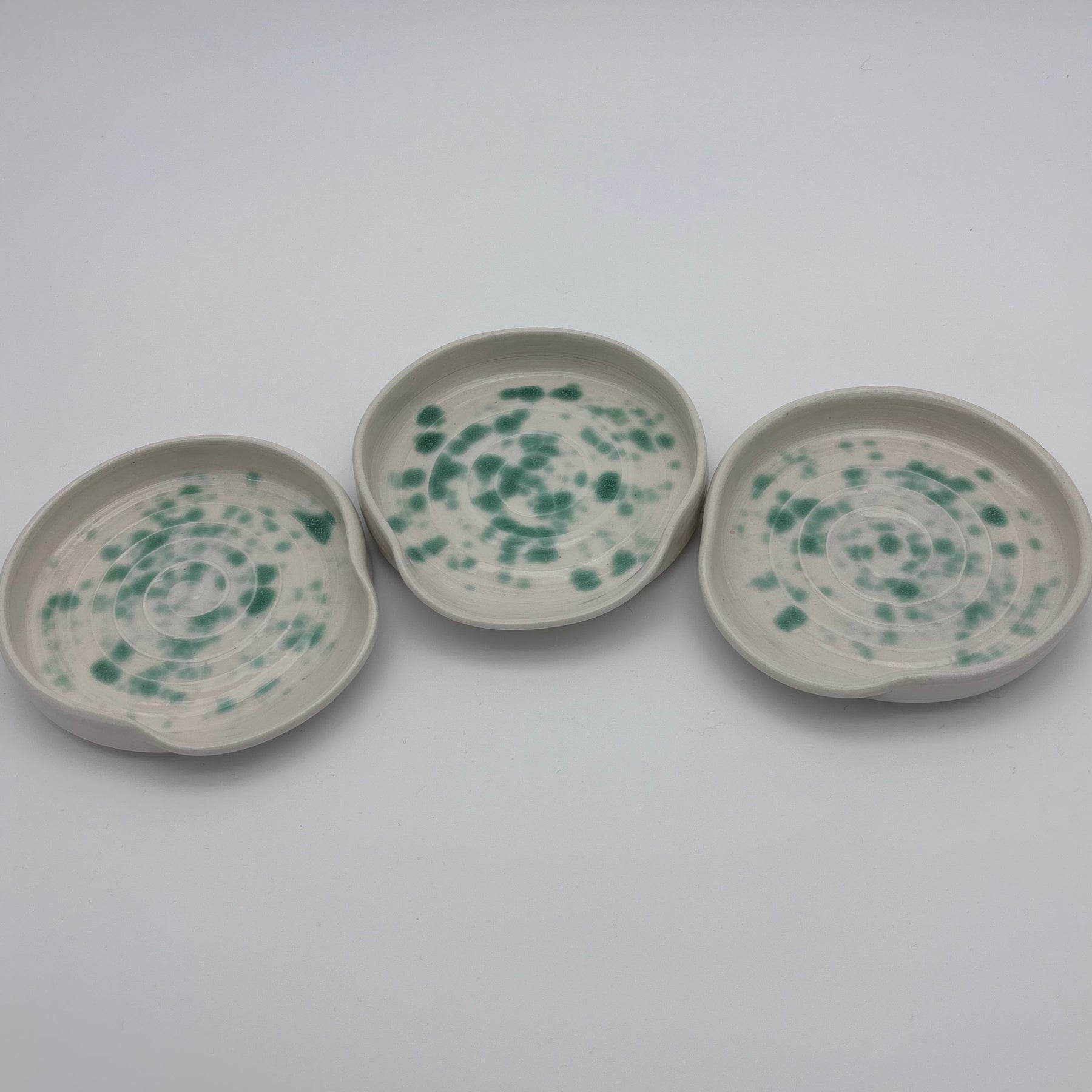 Handmade Ceramic - Spoon Rest - Wheel Thrown - Speckle Glaze Design