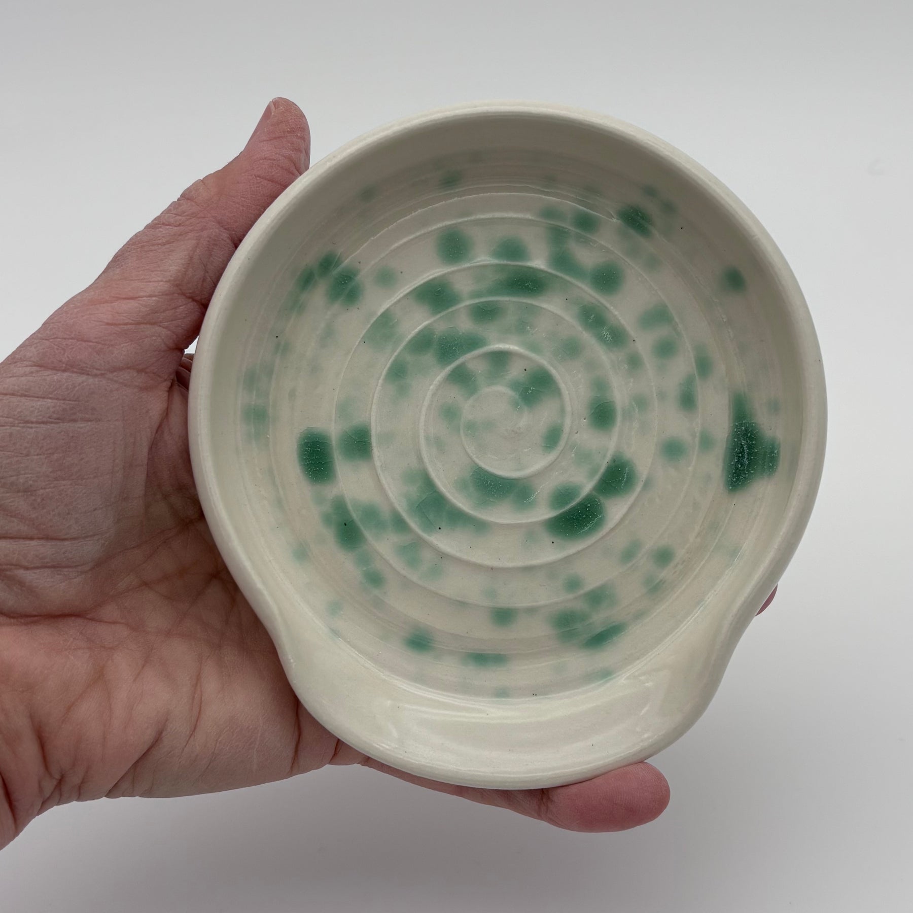 Handmade Ceramic - Spoon Rest - Wheel Thrown - Speckle Glaze Design