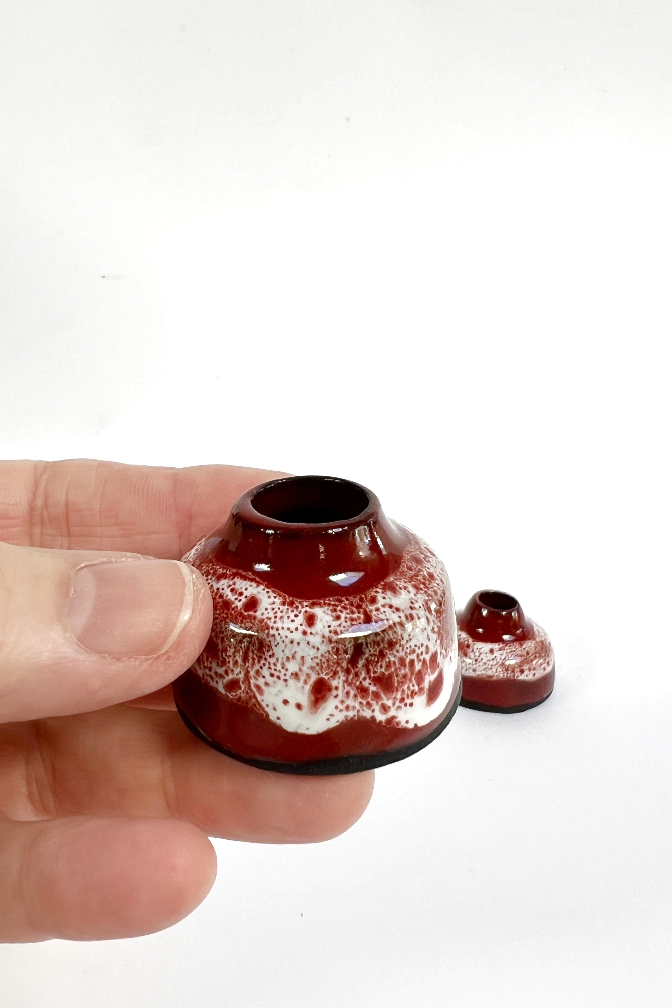 'Sienna' miniature bud vase in cinnamon glaze