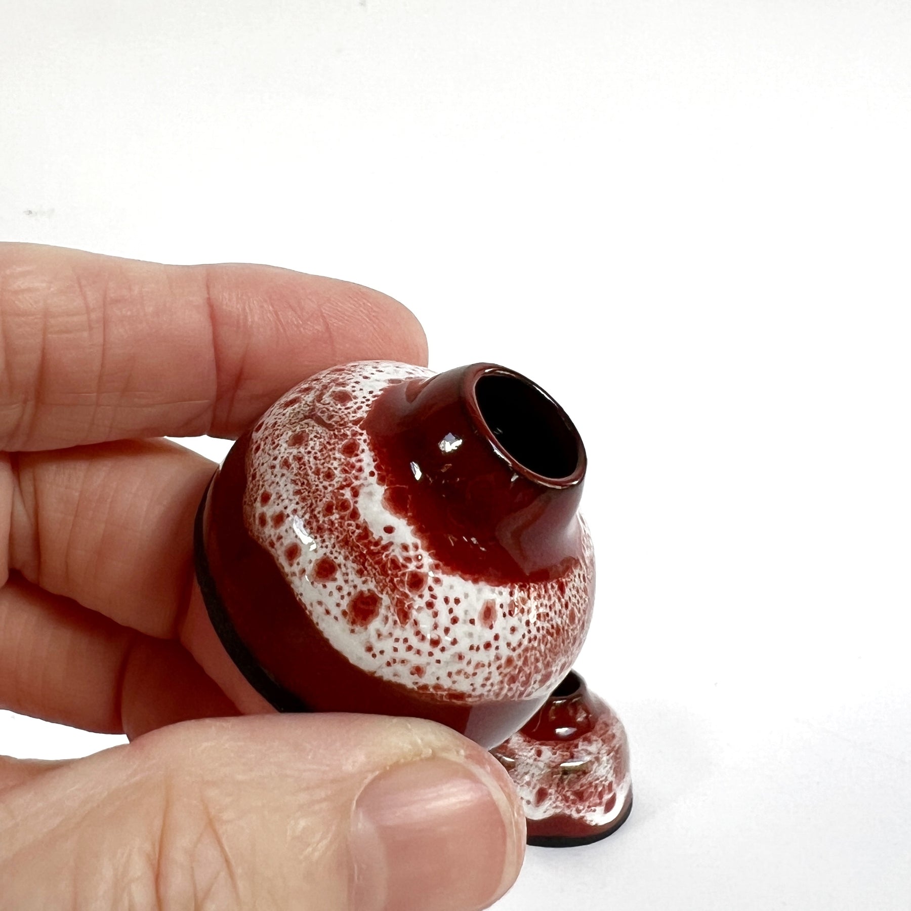 'Sienna' miniature bud vase in cinnamon glaze