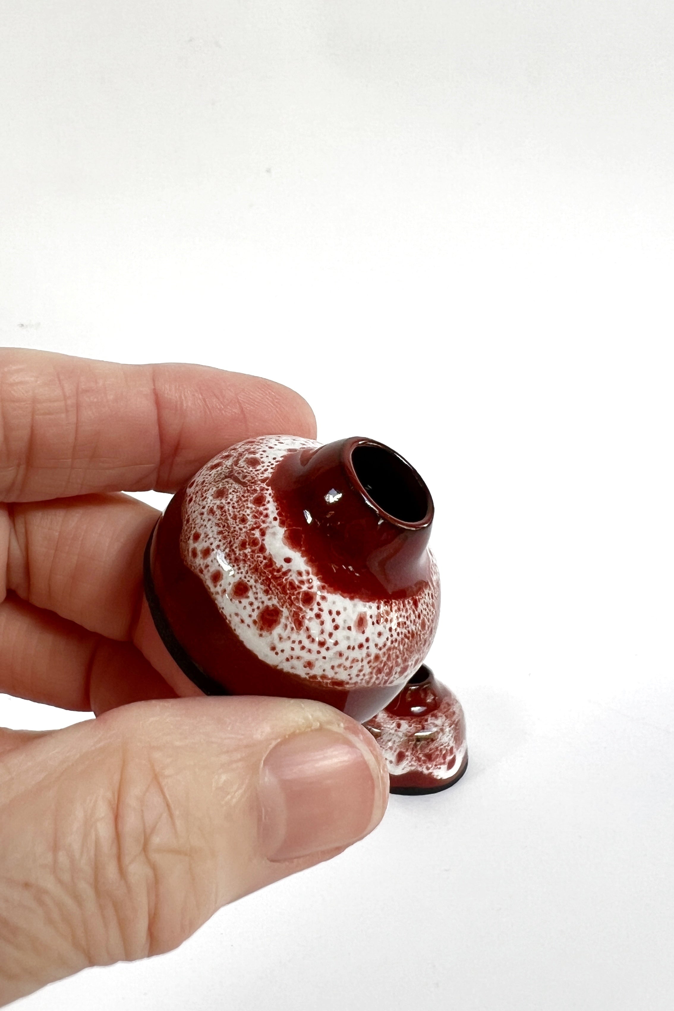 'Sienna' miniature bud vase in cinnamon glaze