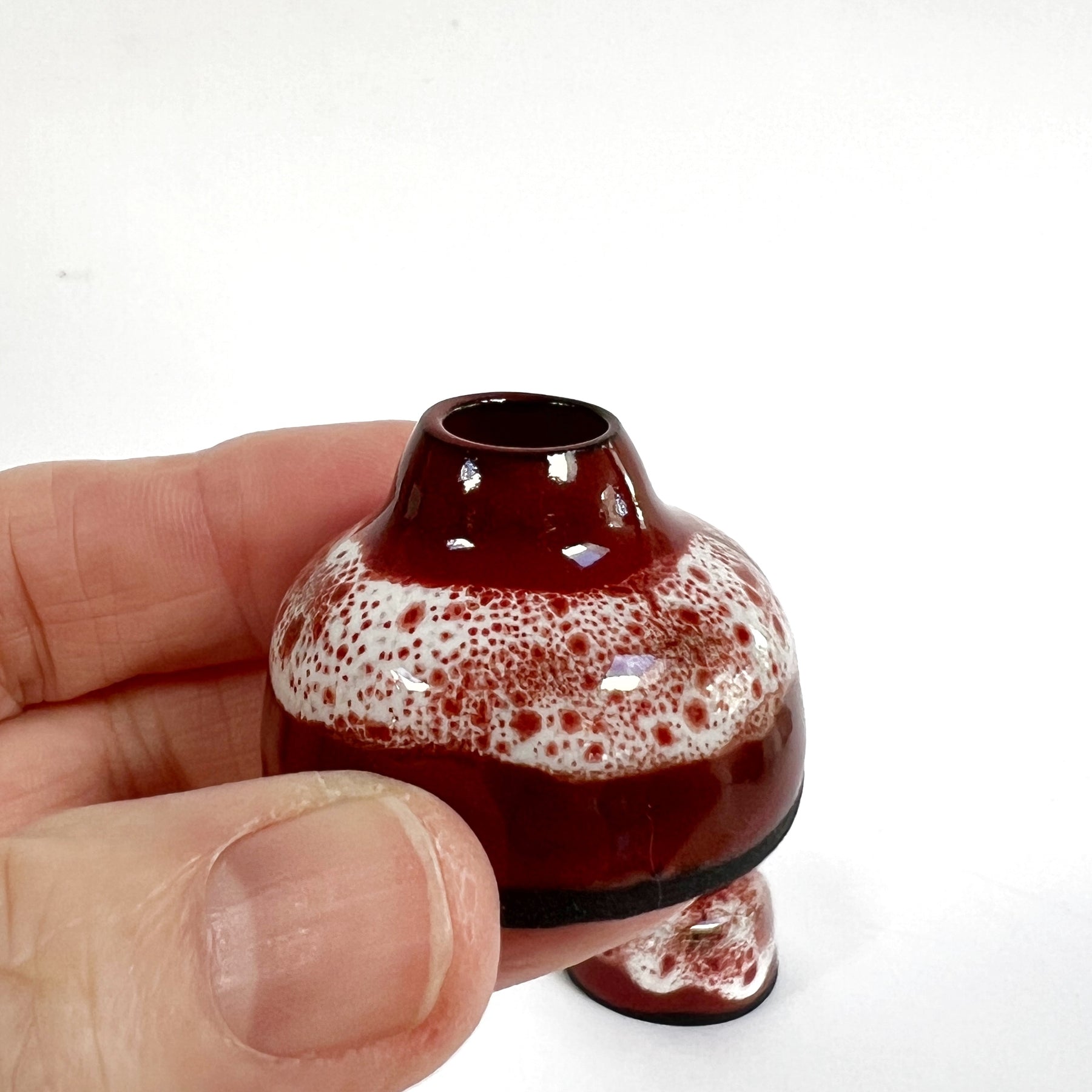 'Sienna' miniature bud vase in cinnamon glaze