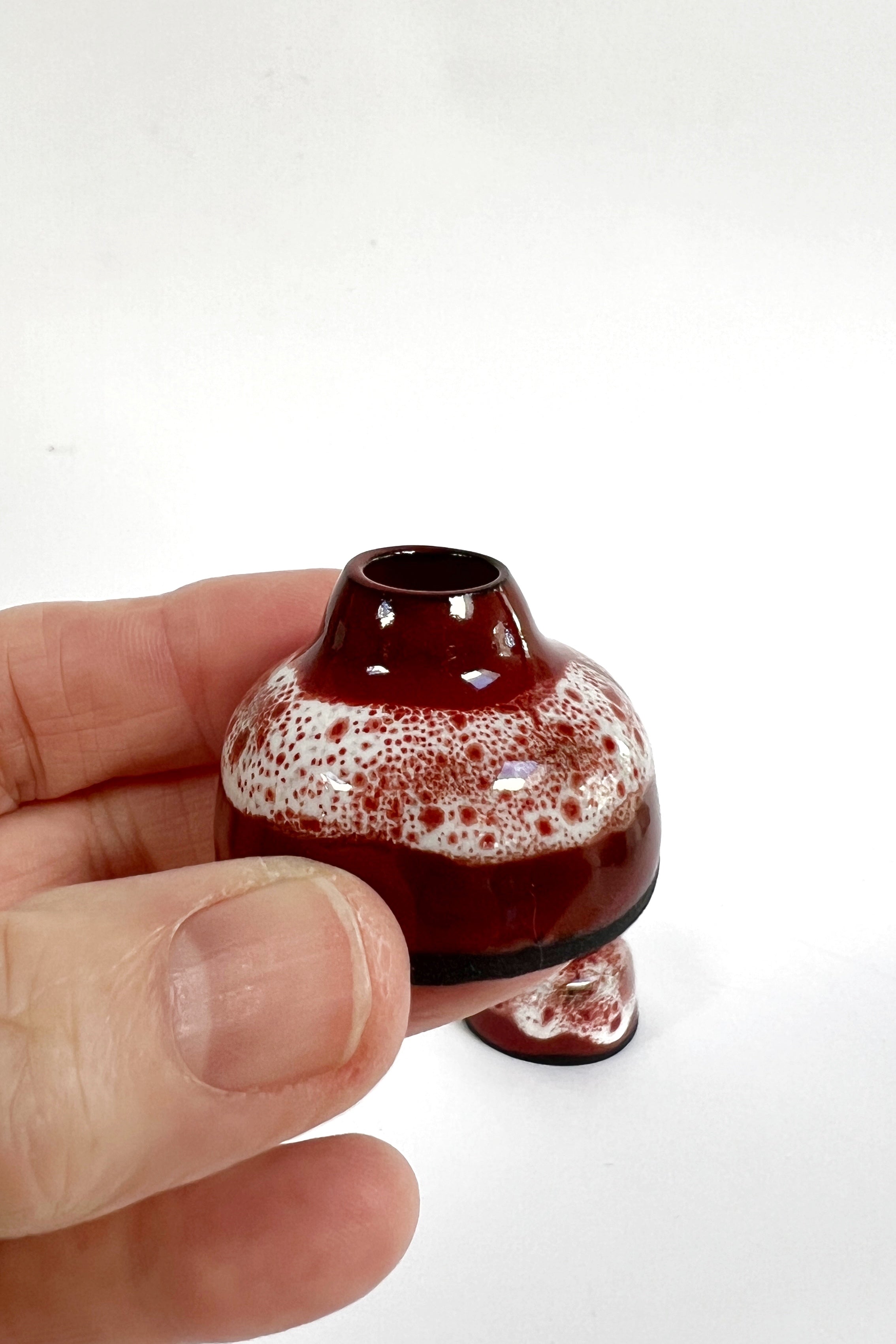 'Sienna' miniature bud vase in cinnamon glaze