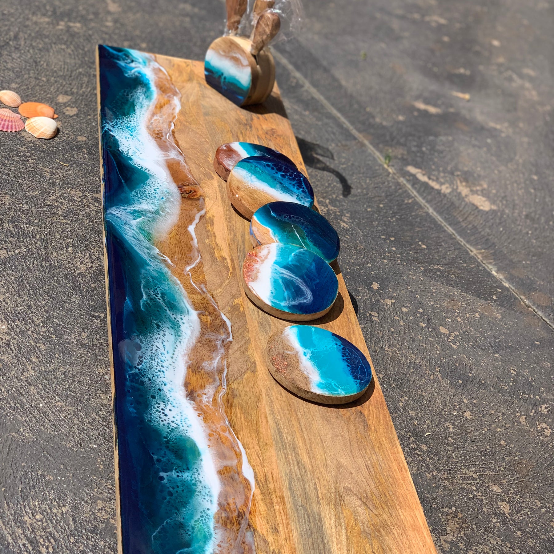 Serving board | grazing board | ocean | charcuterie board | home decor | Made to Order 3-4 Weeks
