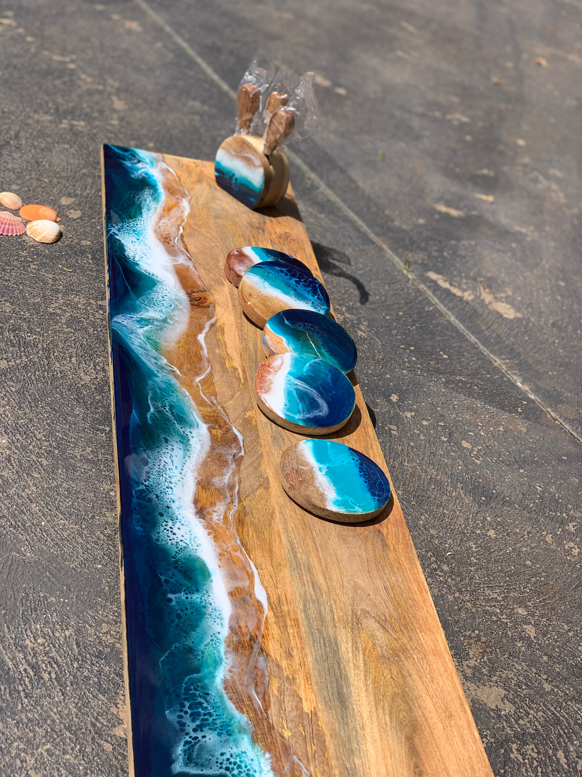 Serving board | grazing board | ocean | charcuterie board | home decor | Made to Order 3-4 Weeks
