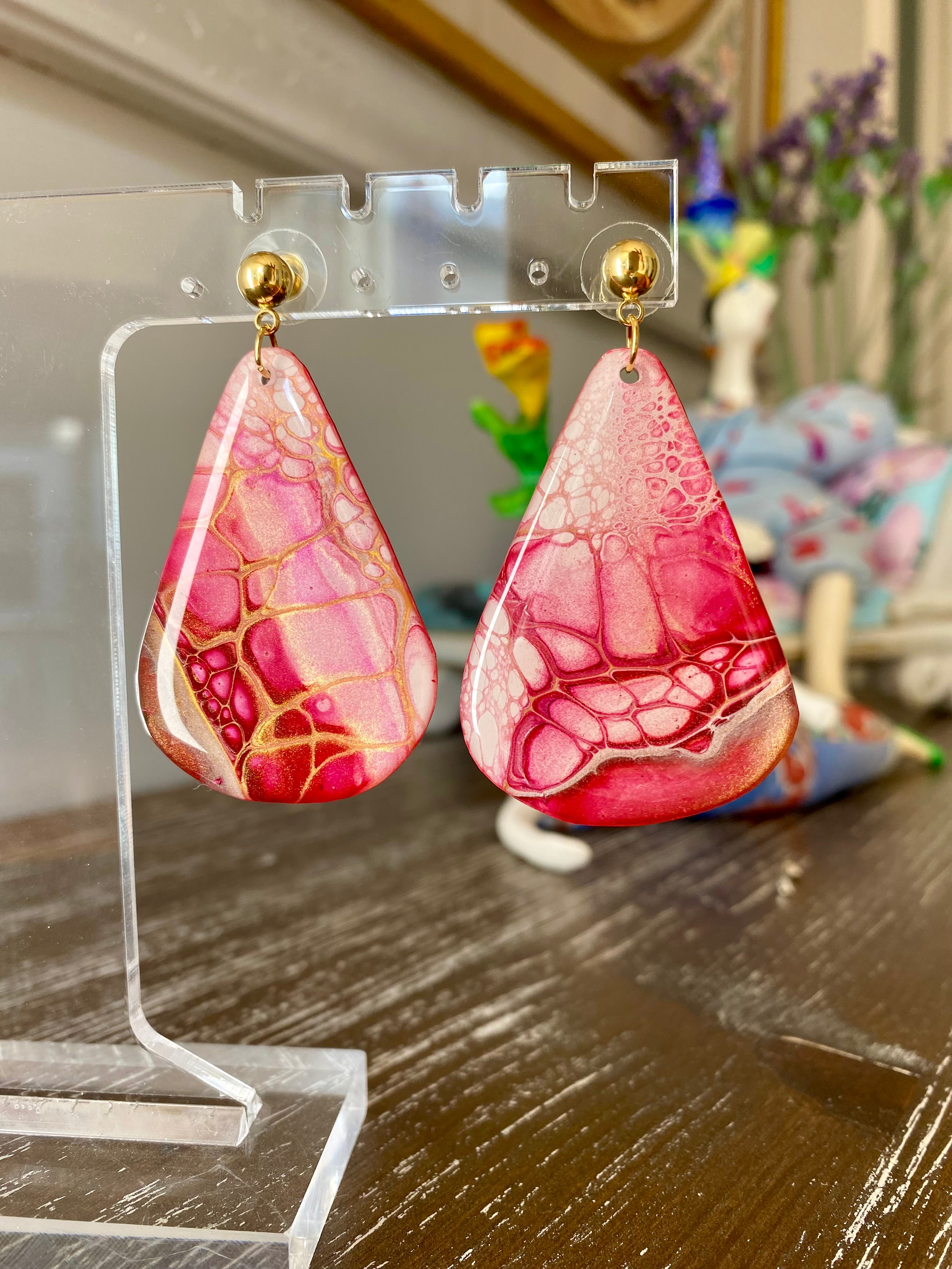 Unmatched Arty Stud Dangle Earrings