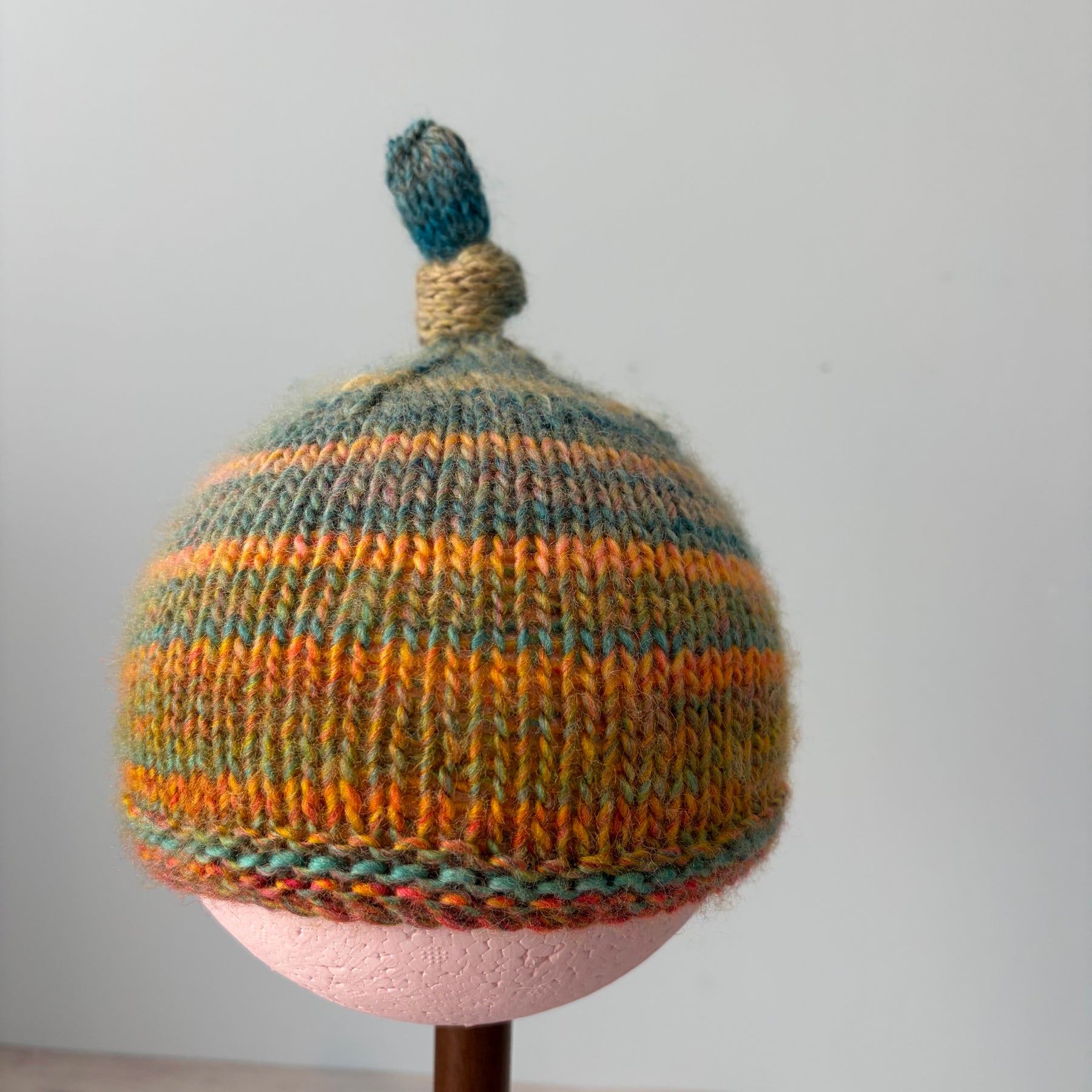 Sierra Soft Baby Topknot Beanie