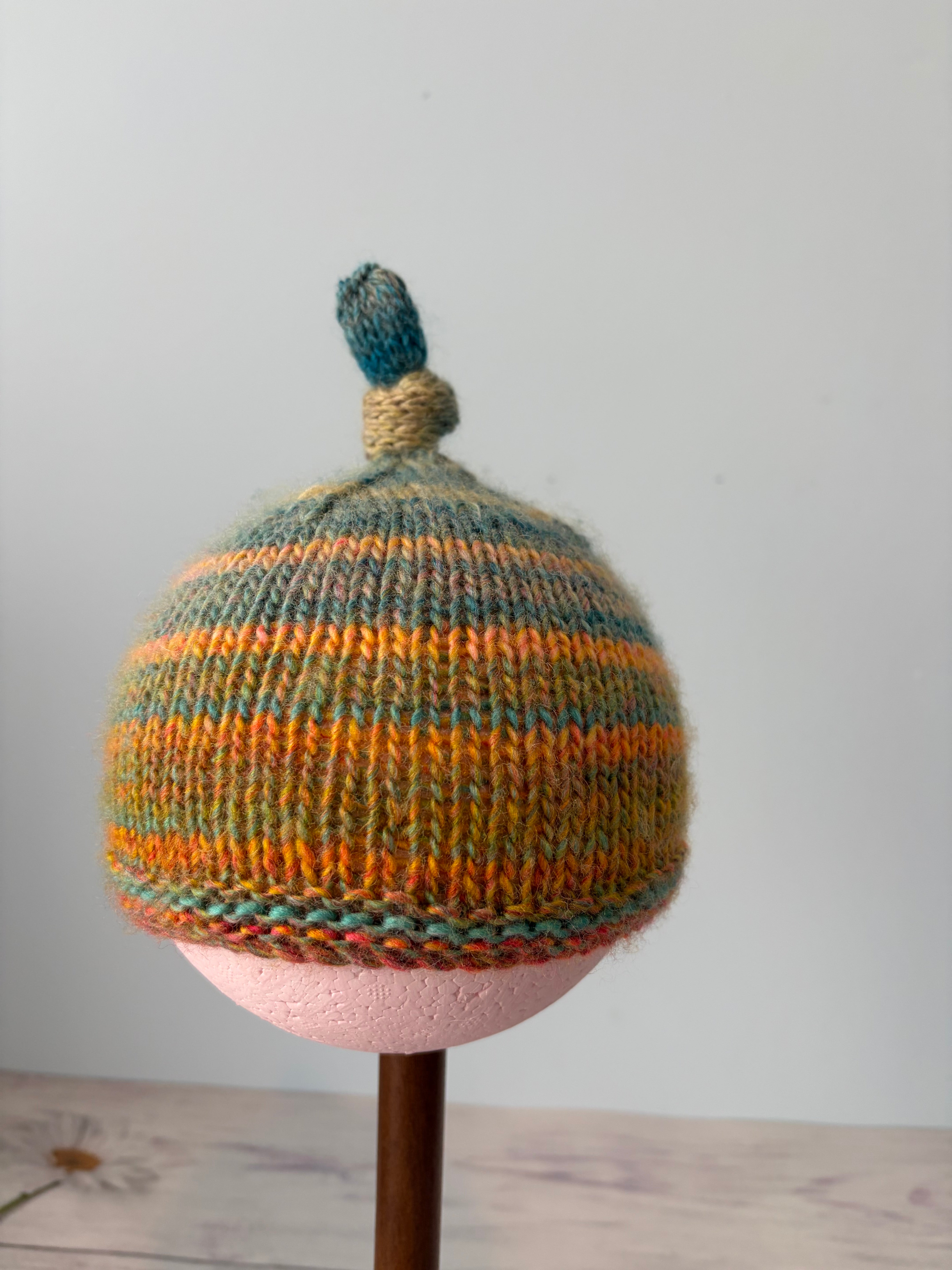 Sierra Soft Baby Topknot Beanie