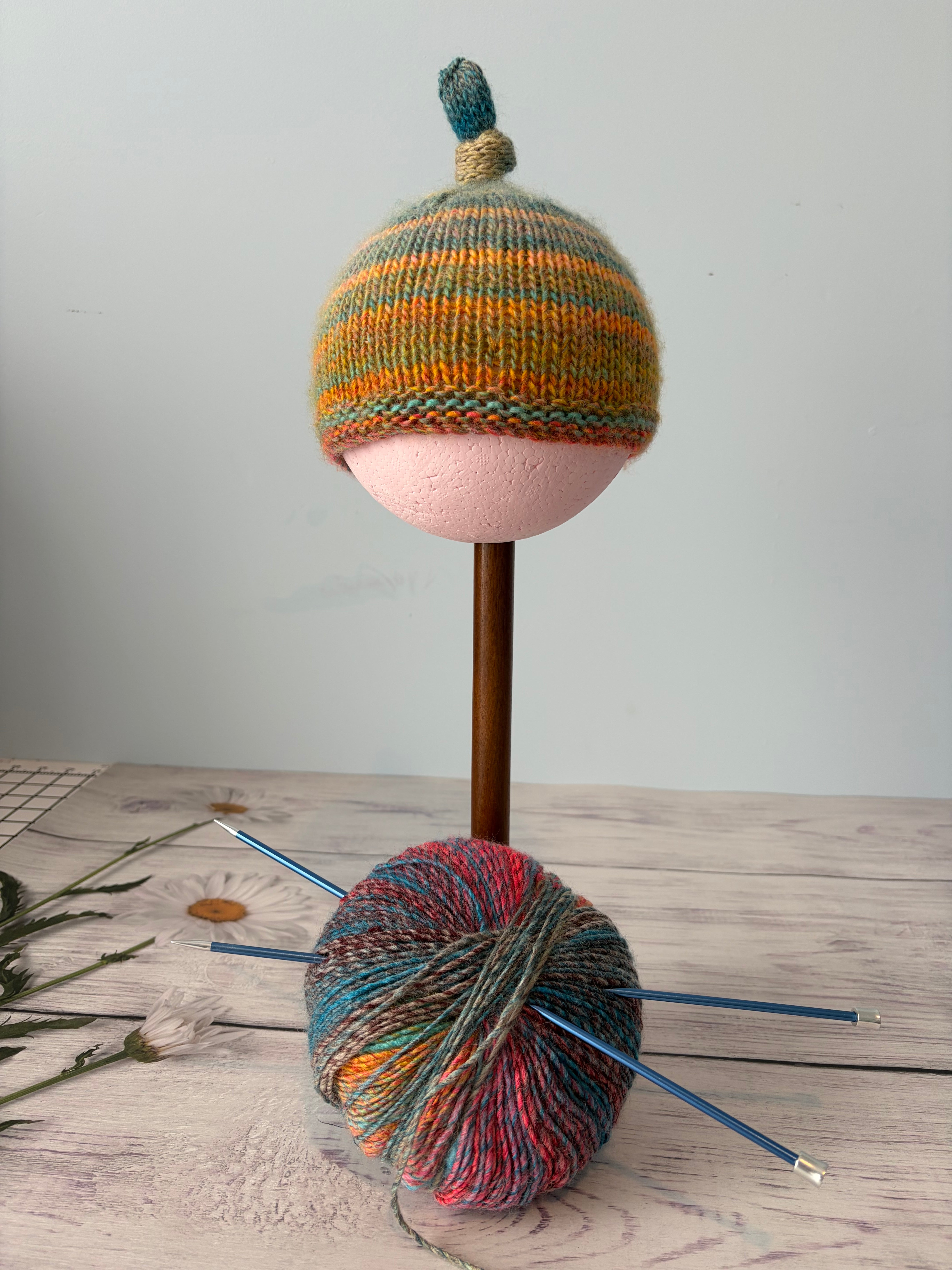 Sierra Soft Baby Topknot Beanie