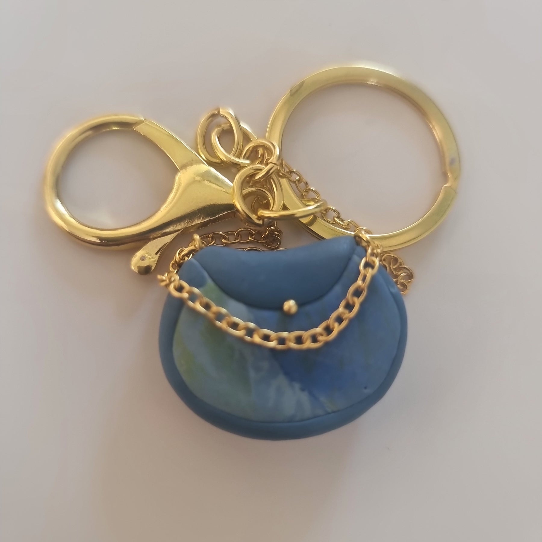 Mini Handbag Keychain - Teal