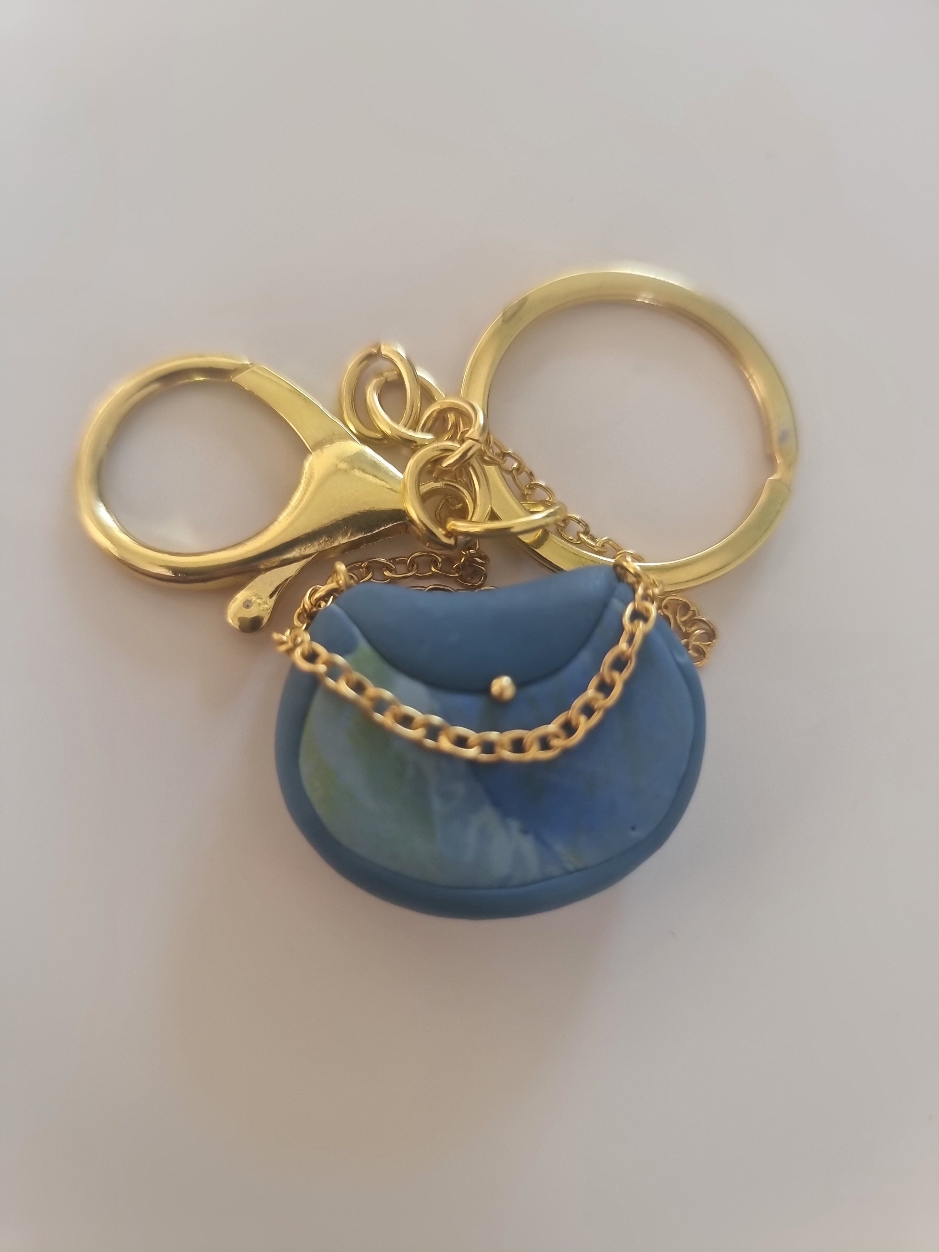 Mini Handbag Keychain - Teal