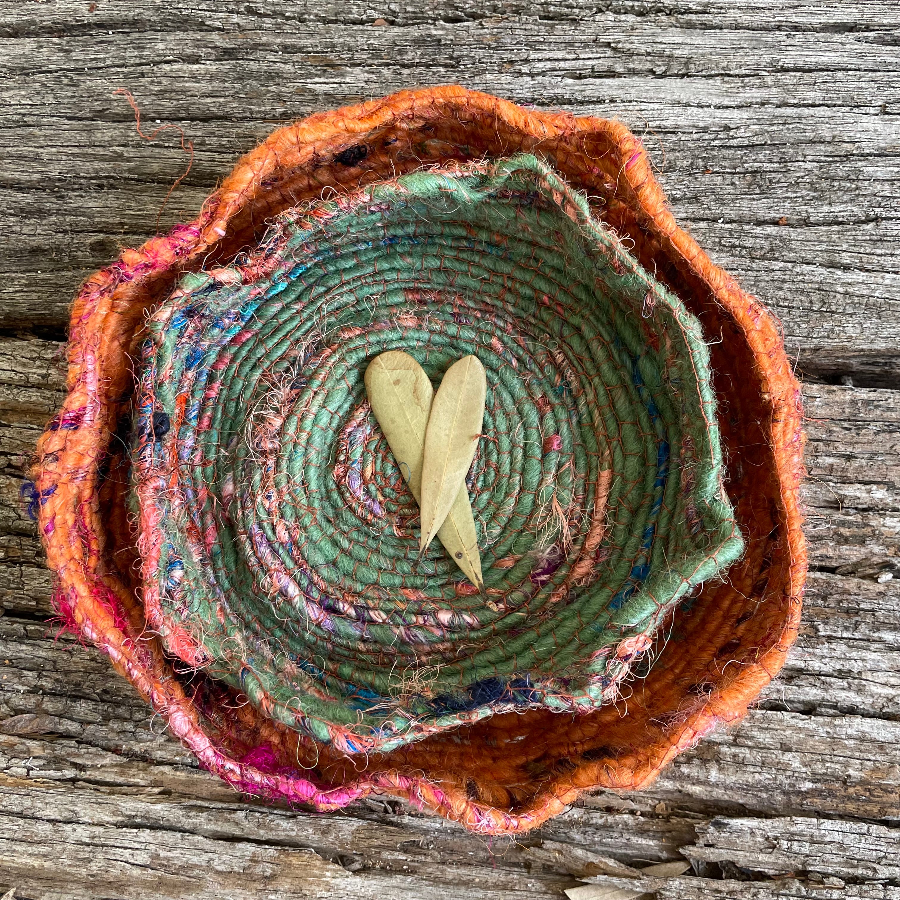 Set of Woven Decorative Bowls