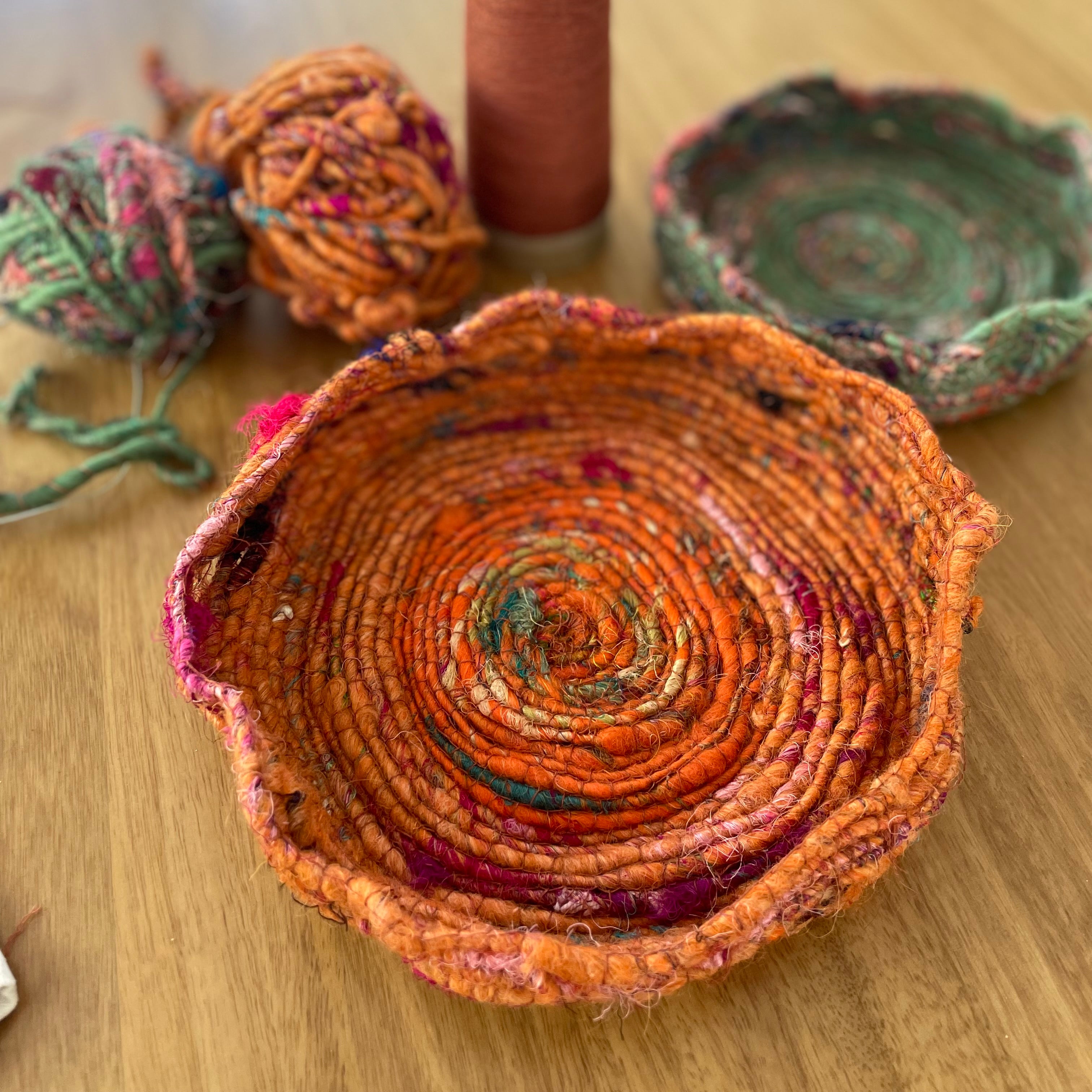 Set of Woven Decorative Bowls