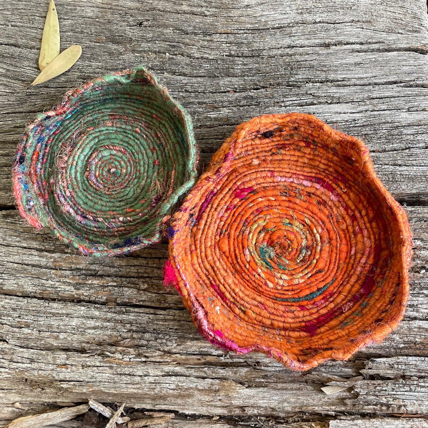 Set of Woven Decorative Bowls