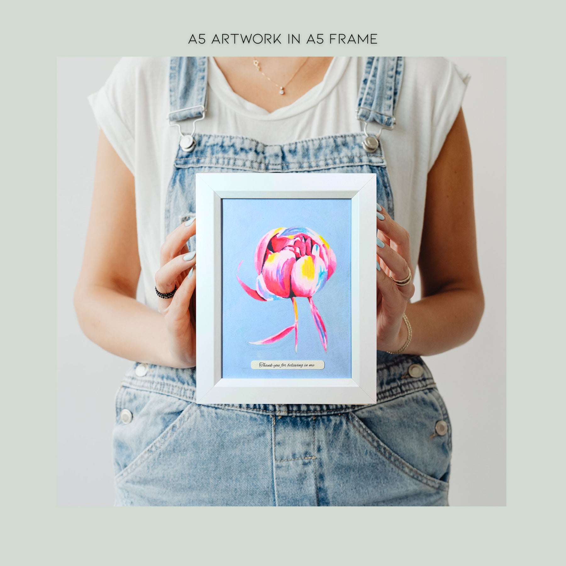 "Blushing Promise" | Archival Botanical Wall Art With Sentiment | Original Floral Watercolour Painting | A5 Print