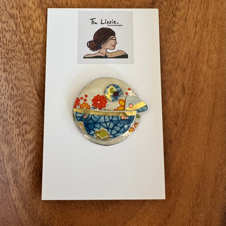 Tin Bird Brooch