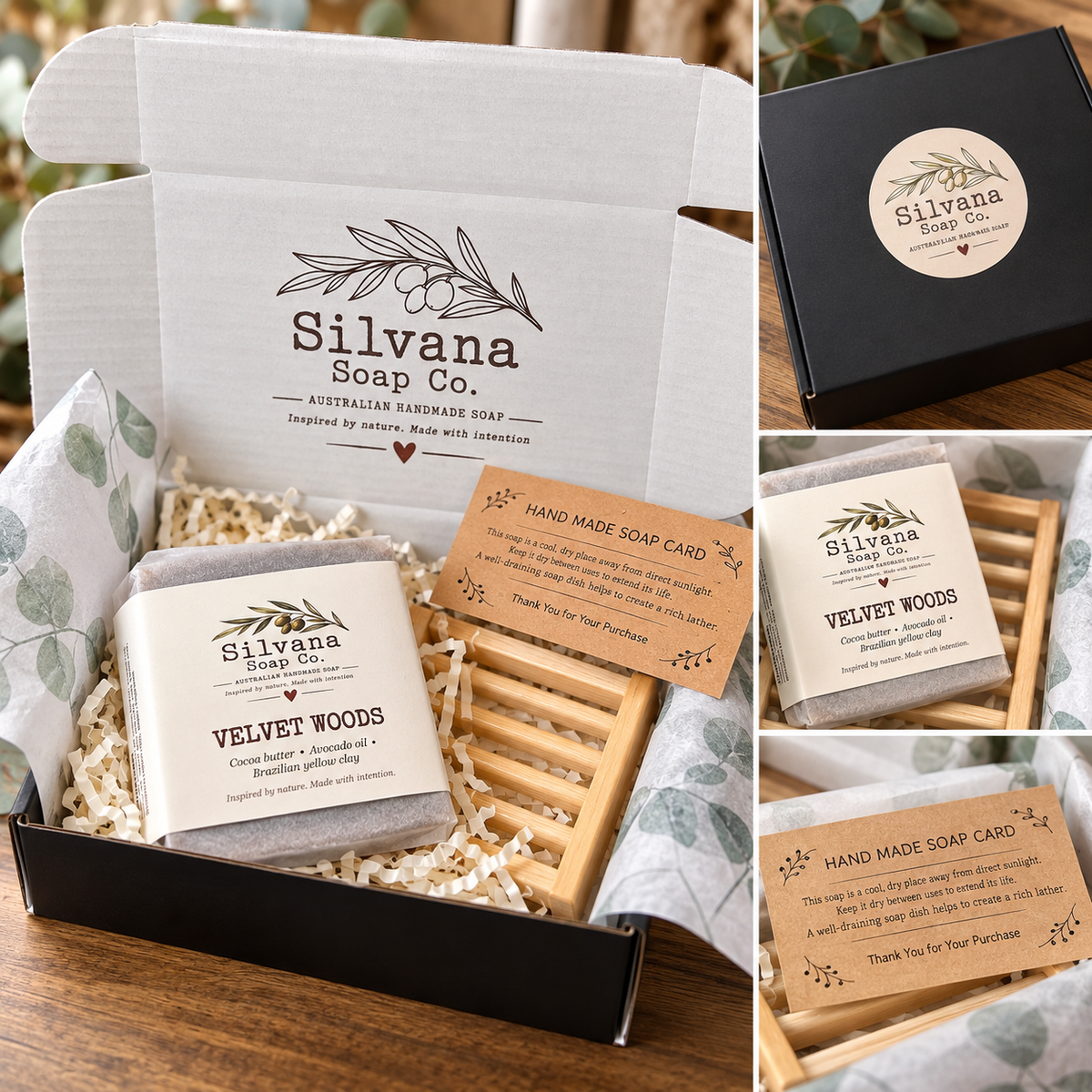Make it a gift Box | Add Gift Packaging & Wooden Soap Dish