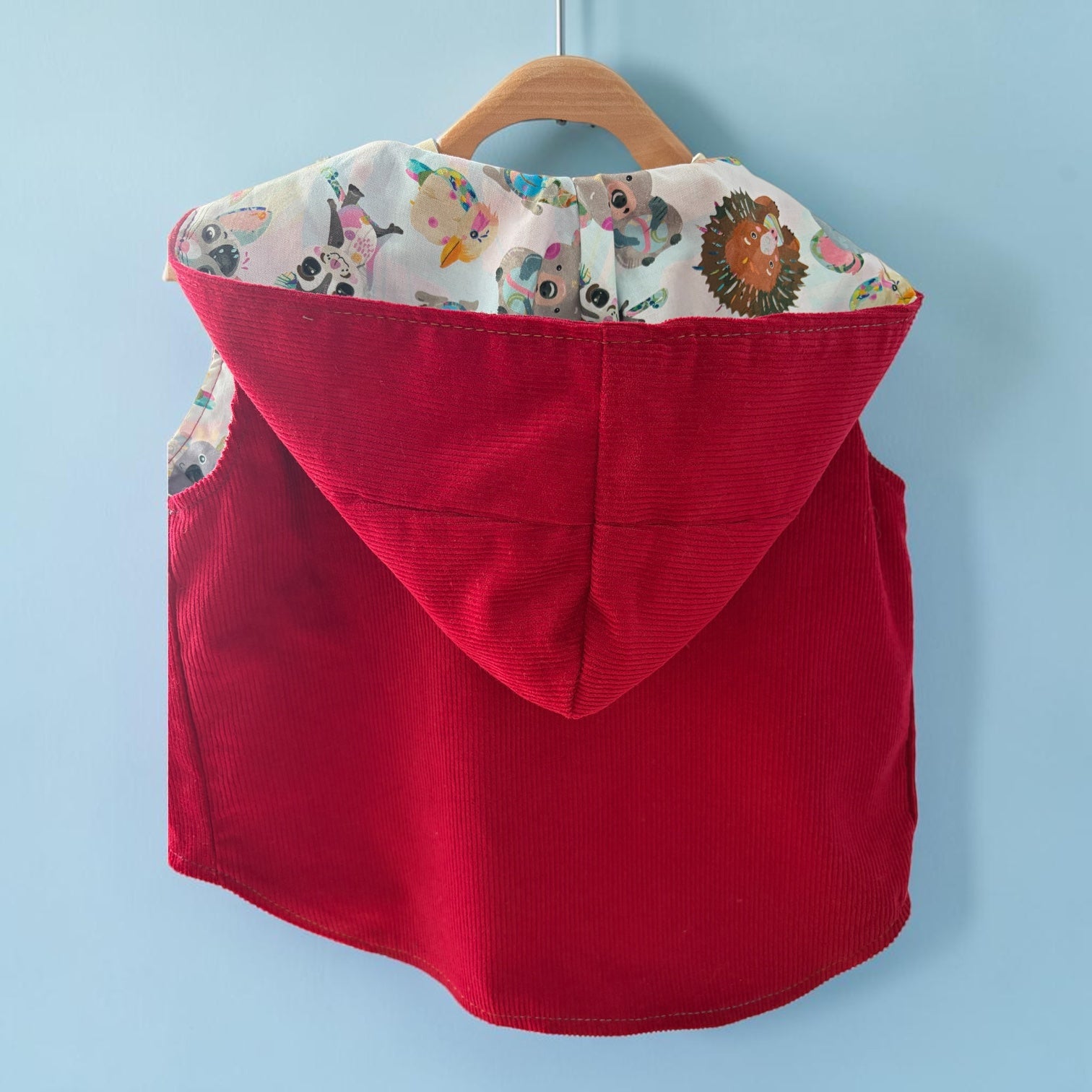 Red Corduroy Vest 2 years Toddler Girl