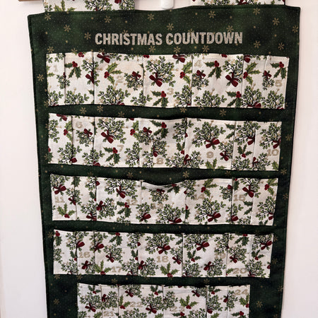 Fabric Christmas Advent Calendar With 24 Pockets