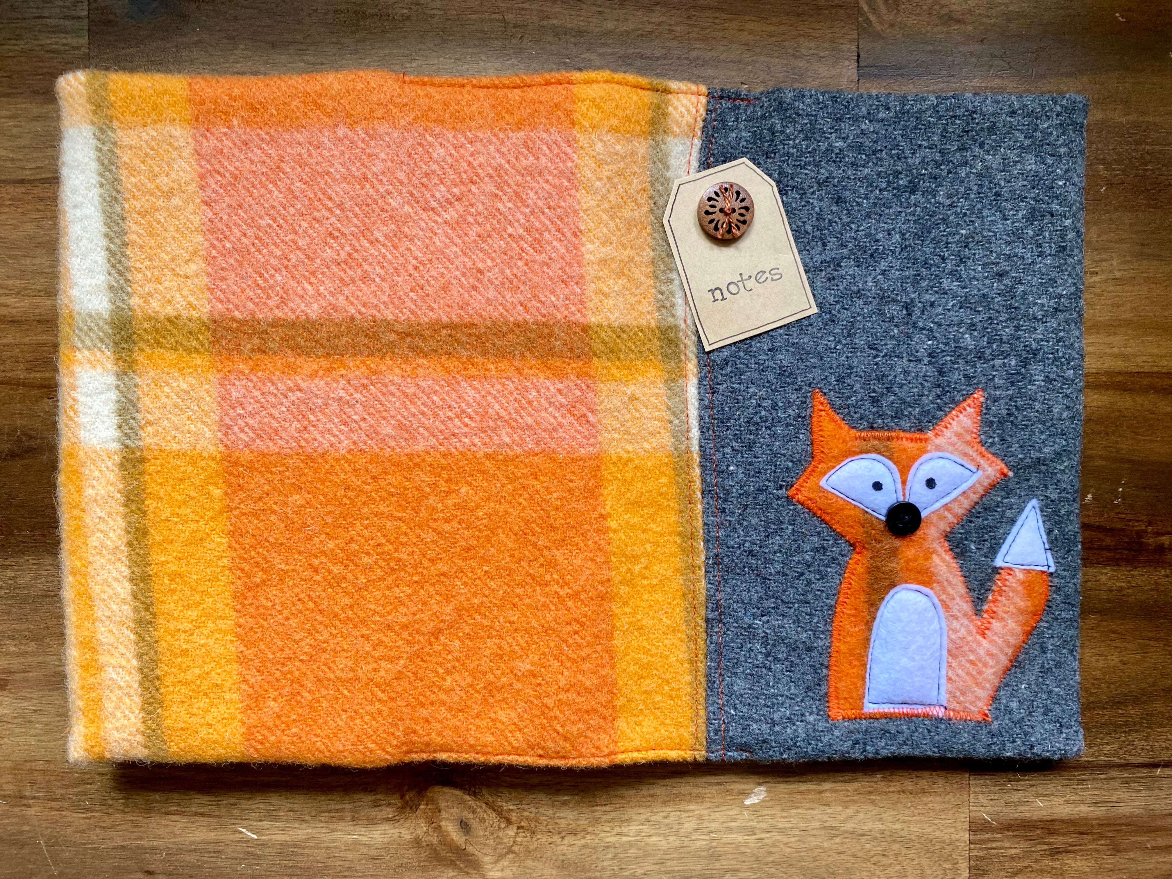 A5 Upcycled Notebook Fox