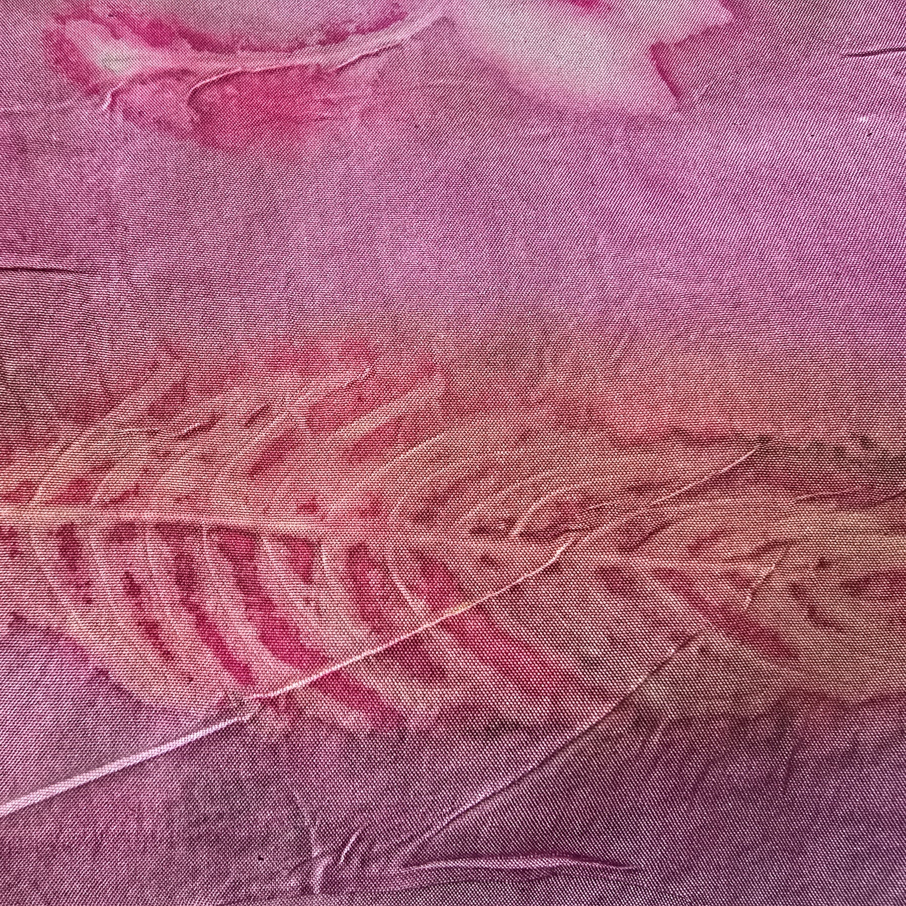 Wandered Leaf Eco-Printed Silk Scarf