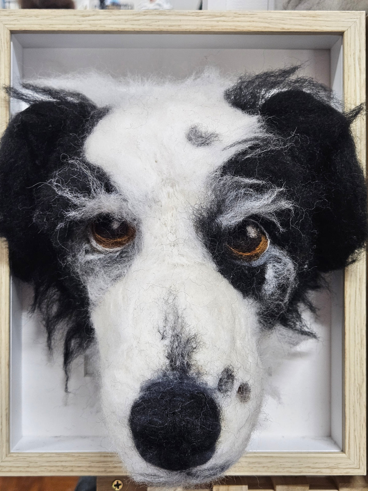 Custom 3D Fibre Art Framed Pawtrait
