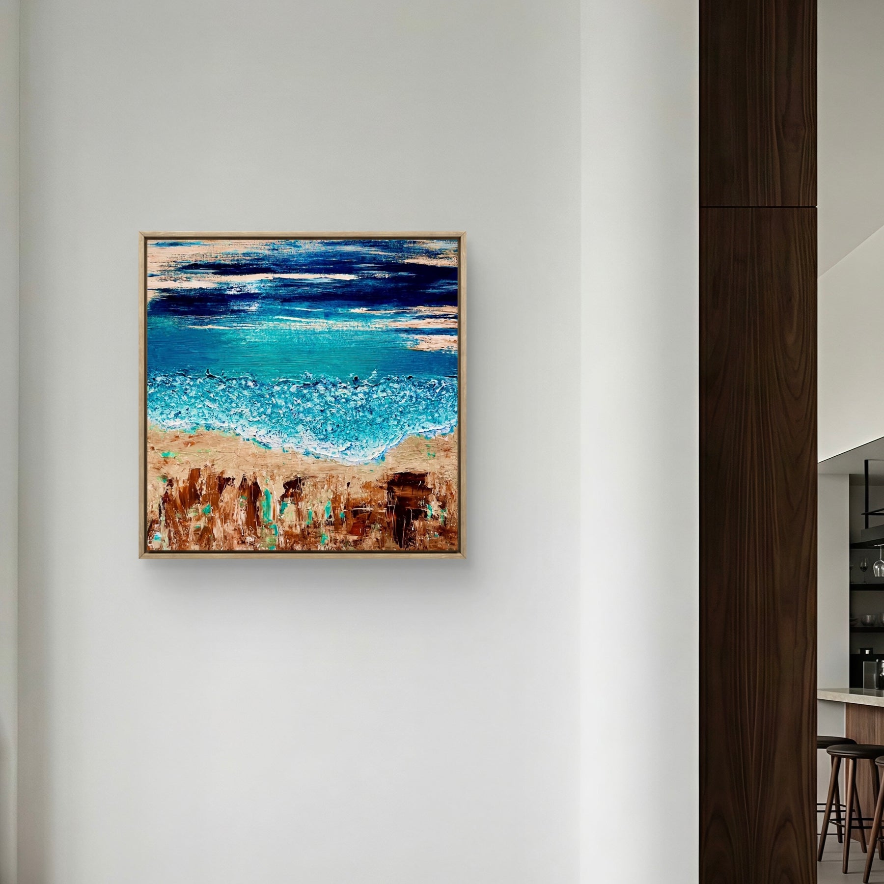 One Summer - Floating Framed stretch canvas - Textured Acrylic