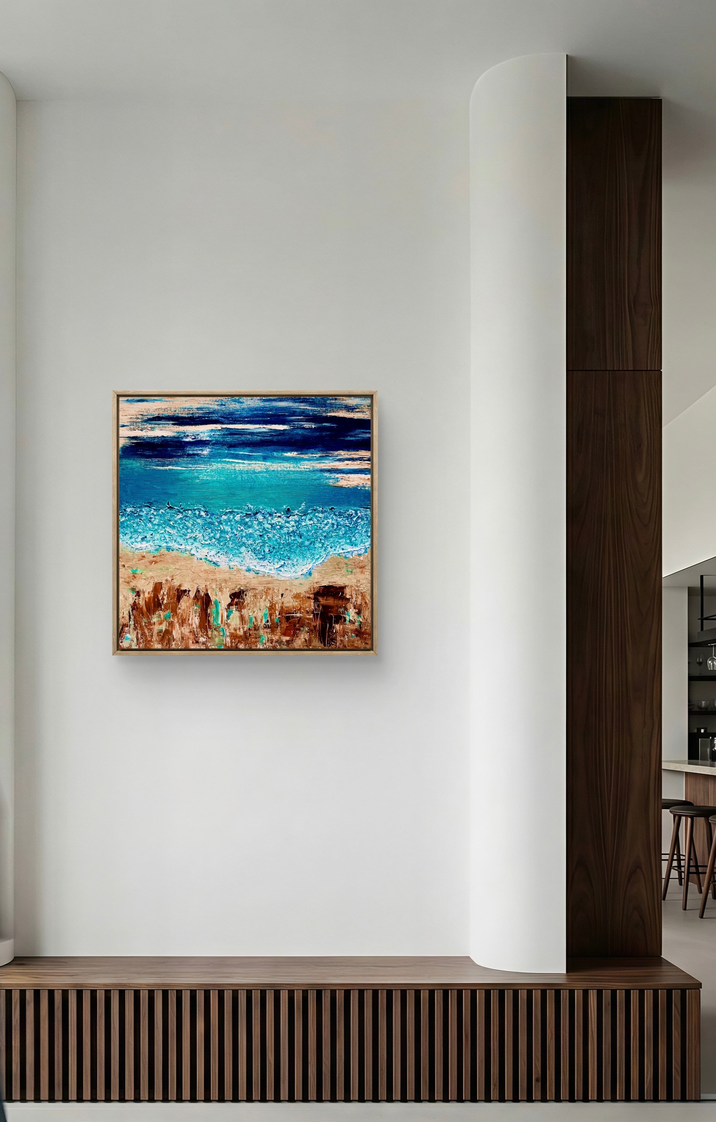 One Summer - Floating Framed stretch canvas - Textured Acrylic