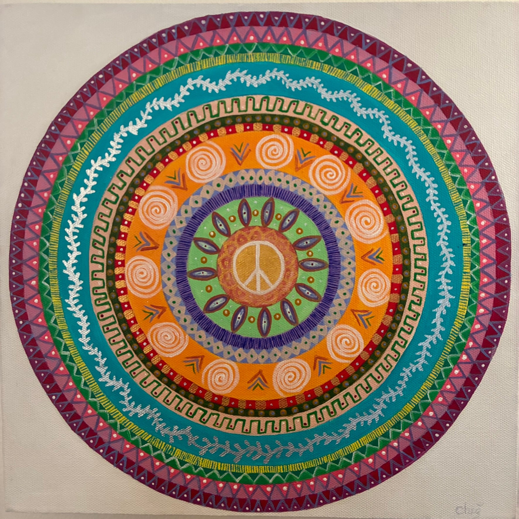 Painting - "Mandala of Peace" (Acrylic on Canvas) Original