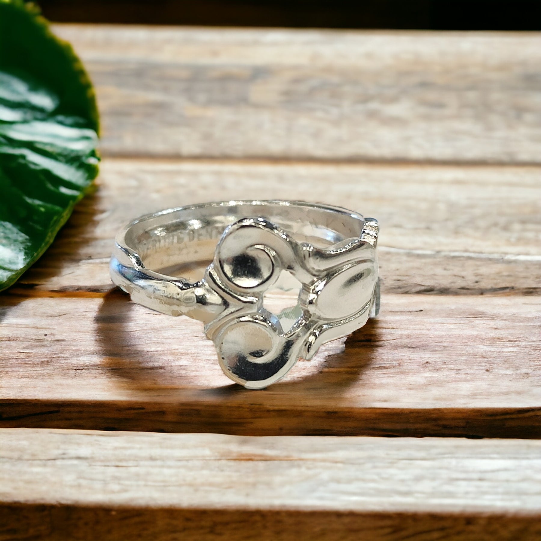 COHR Monica Pattern Sterling Silver Spoon Ring